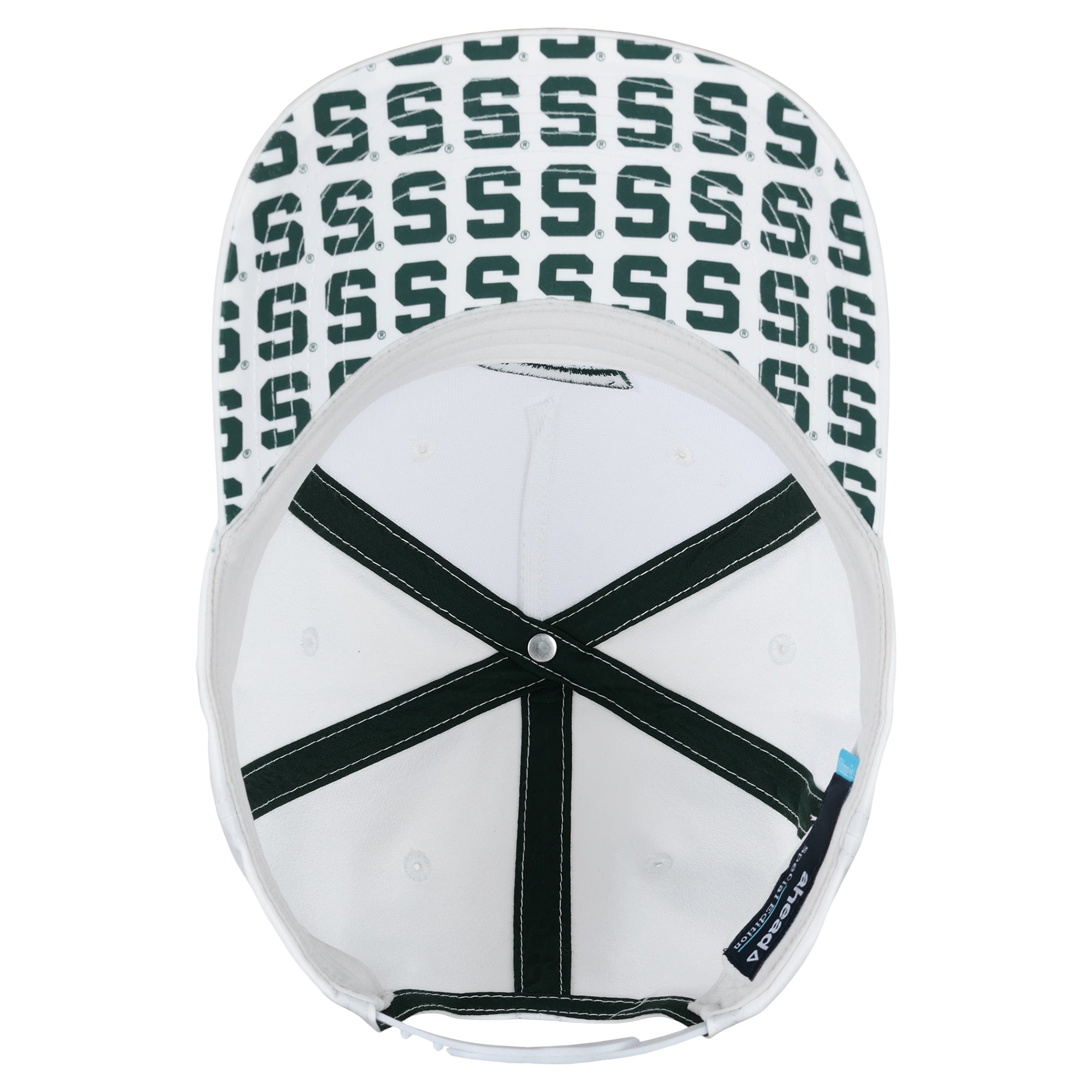 Unisex Ahead White Michigan State Spartans The Sideline Adjustable Hat