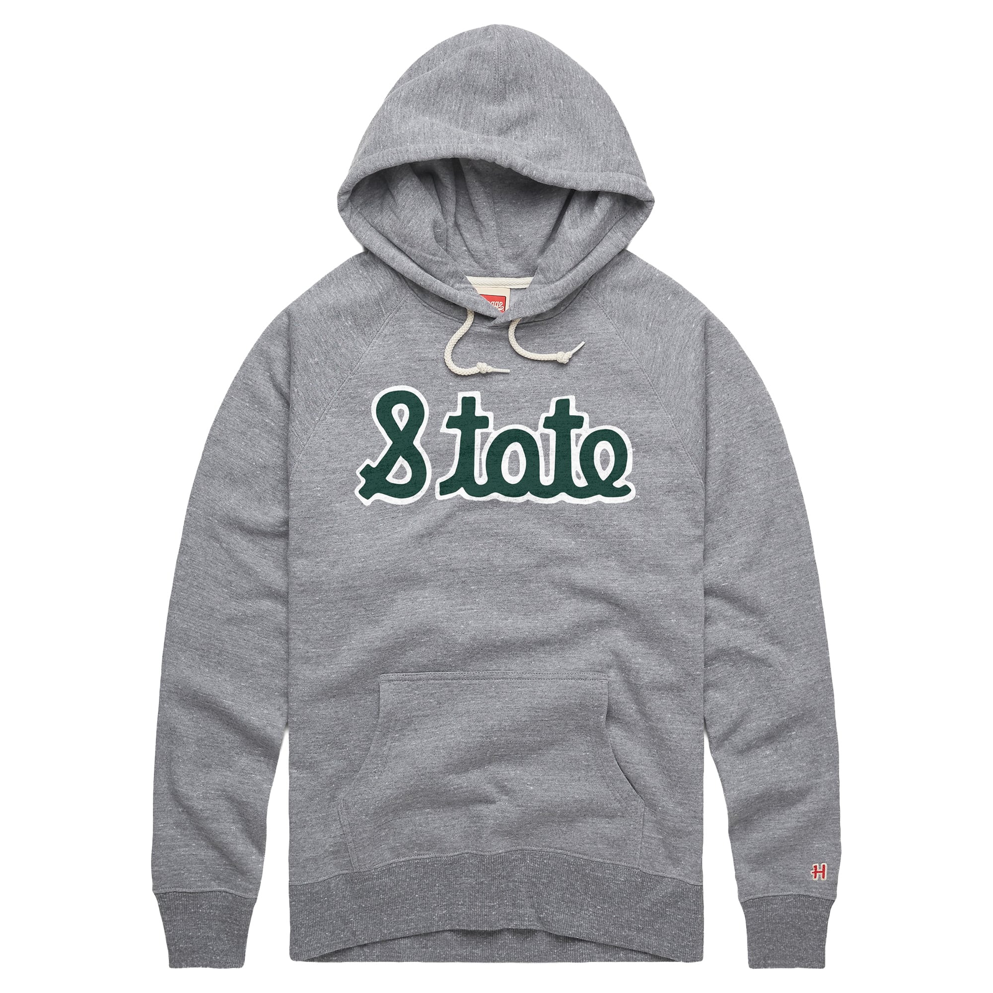 Sweat à capuche unisexe Hommage Gray Michigan State Spartans Script Tri-Blend