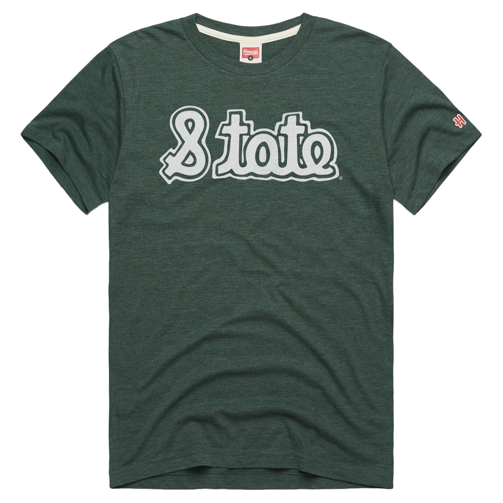 T-shirt unisexe Hommage Green Michigan State Spartans Script Tri-Blend
