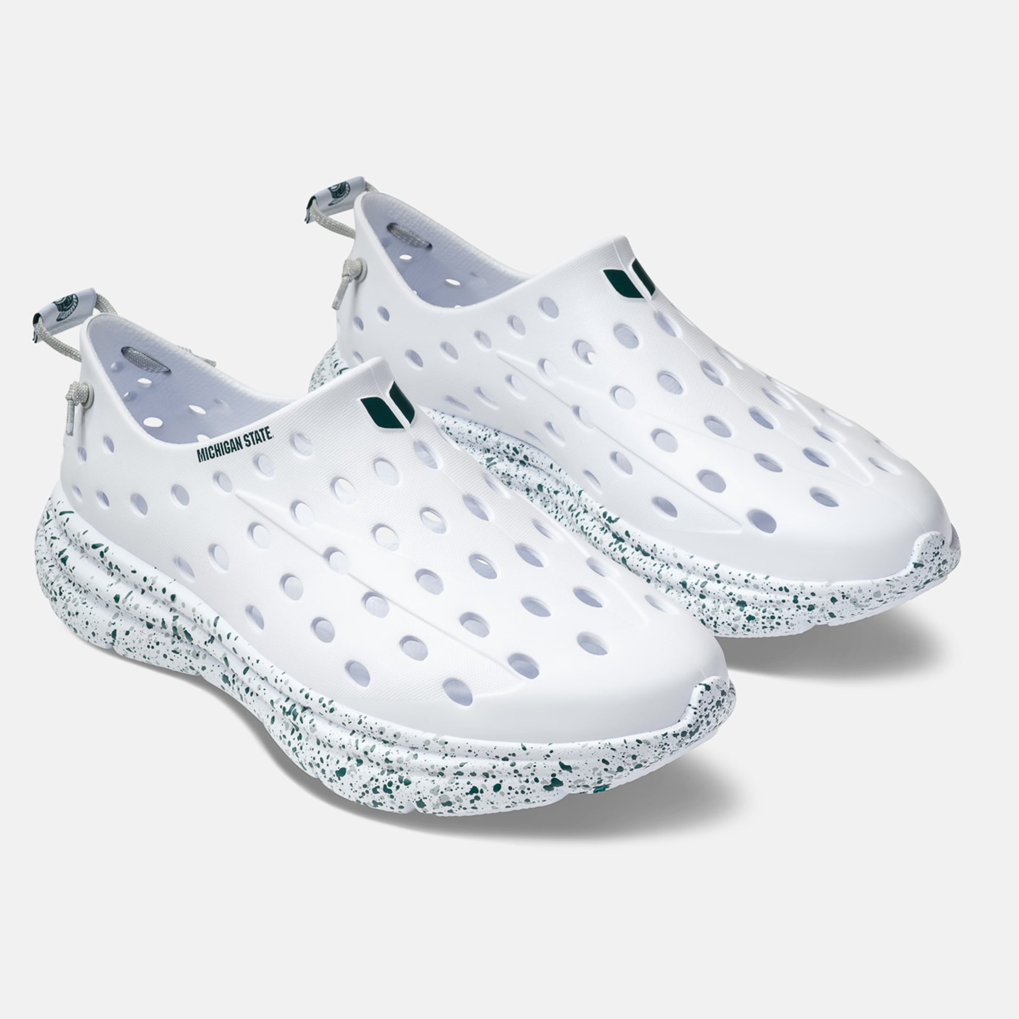 Chaussures unisexes Kane Footwear blanches à pois Michigan State Spartans