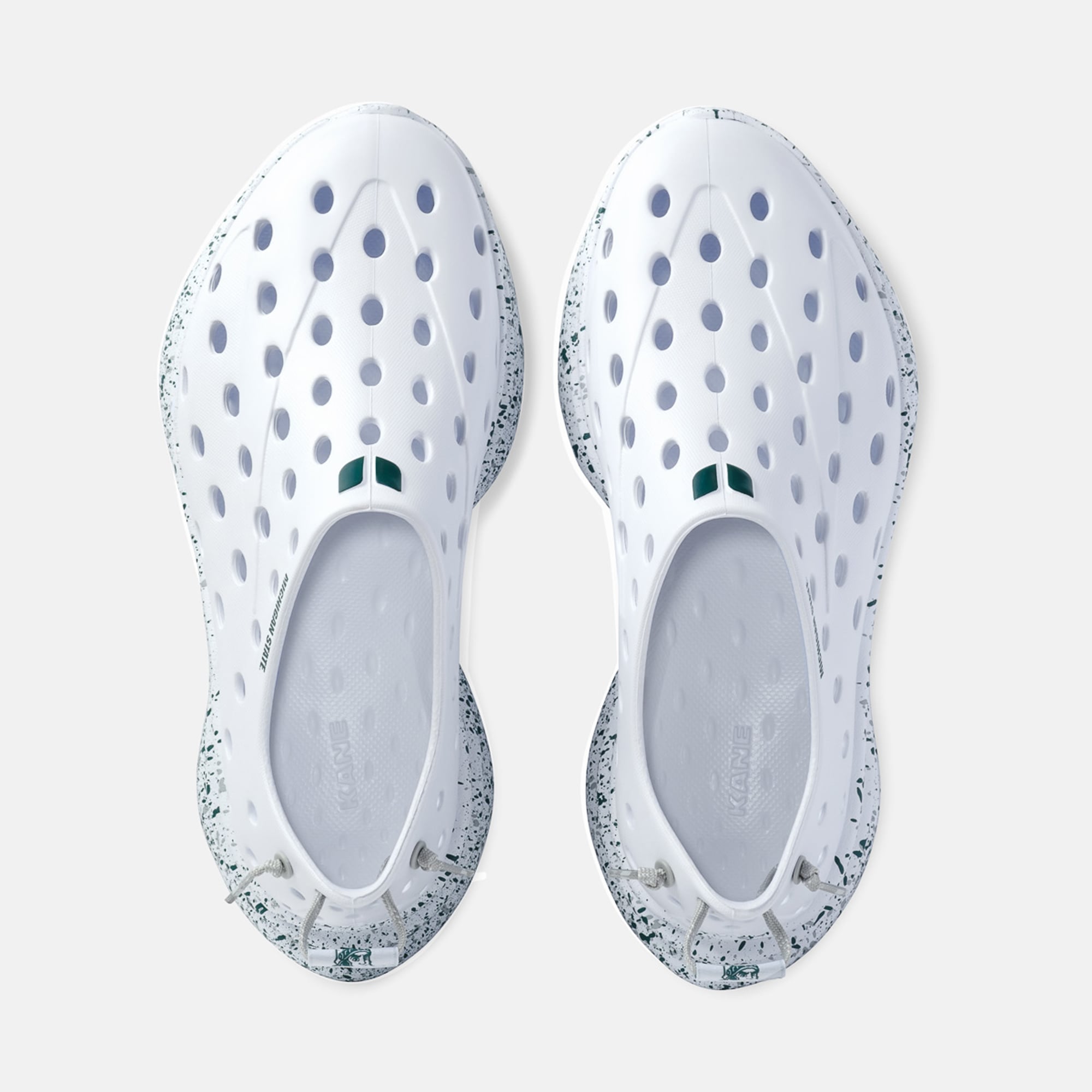 Chaussures unisexes Kane Footwear blanches à pois Michigan State Spartans