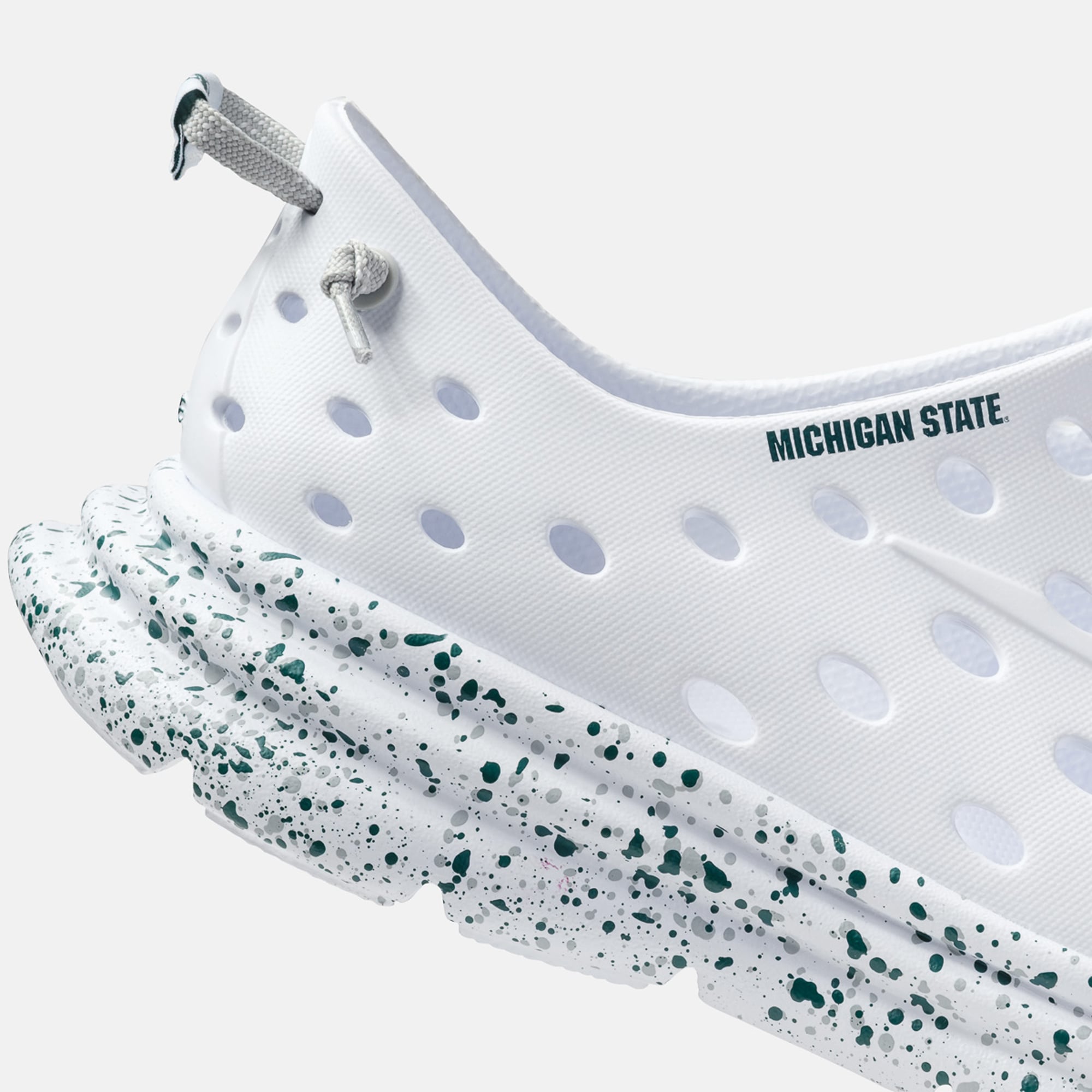 Chaussures unisexes Kane Footwear blanches à pois Michigan State Spartans