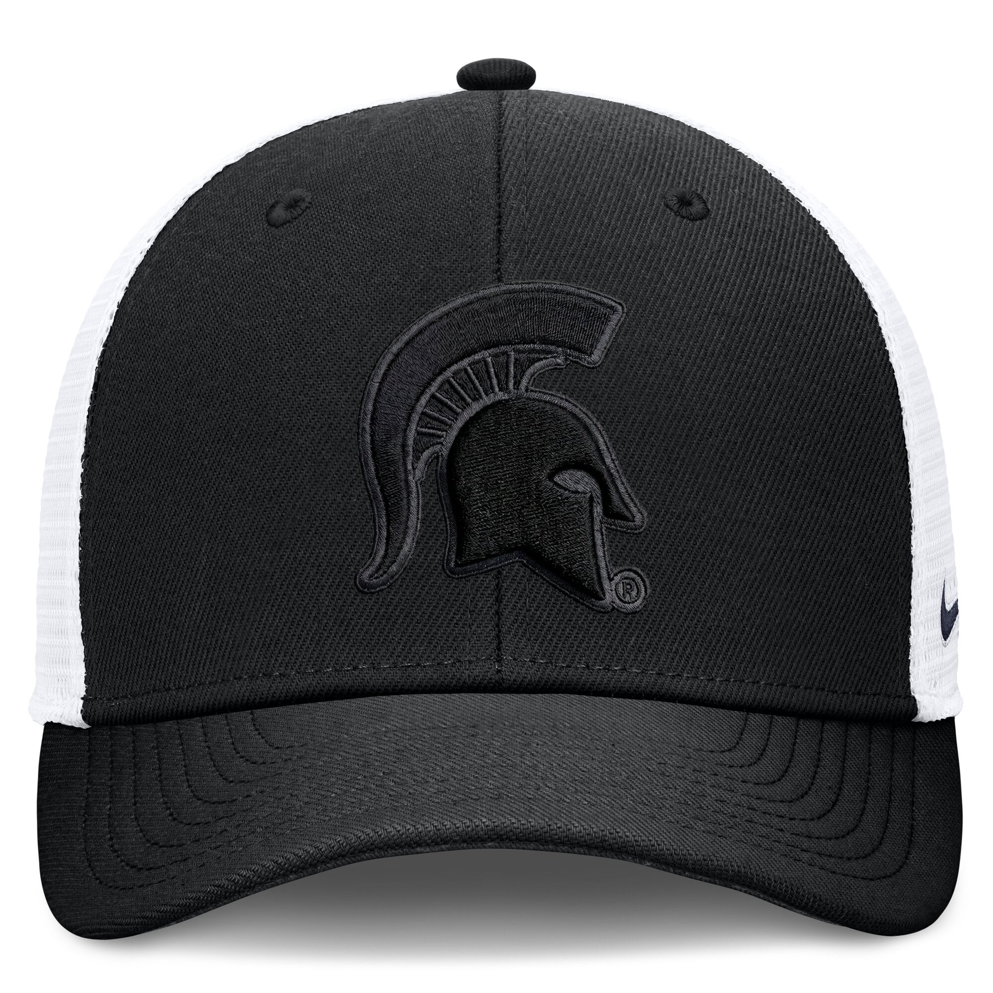 Casquette trucker unisexe Nike noire Michigan State Spartans Tonal Dri-FIT Rise ajustable