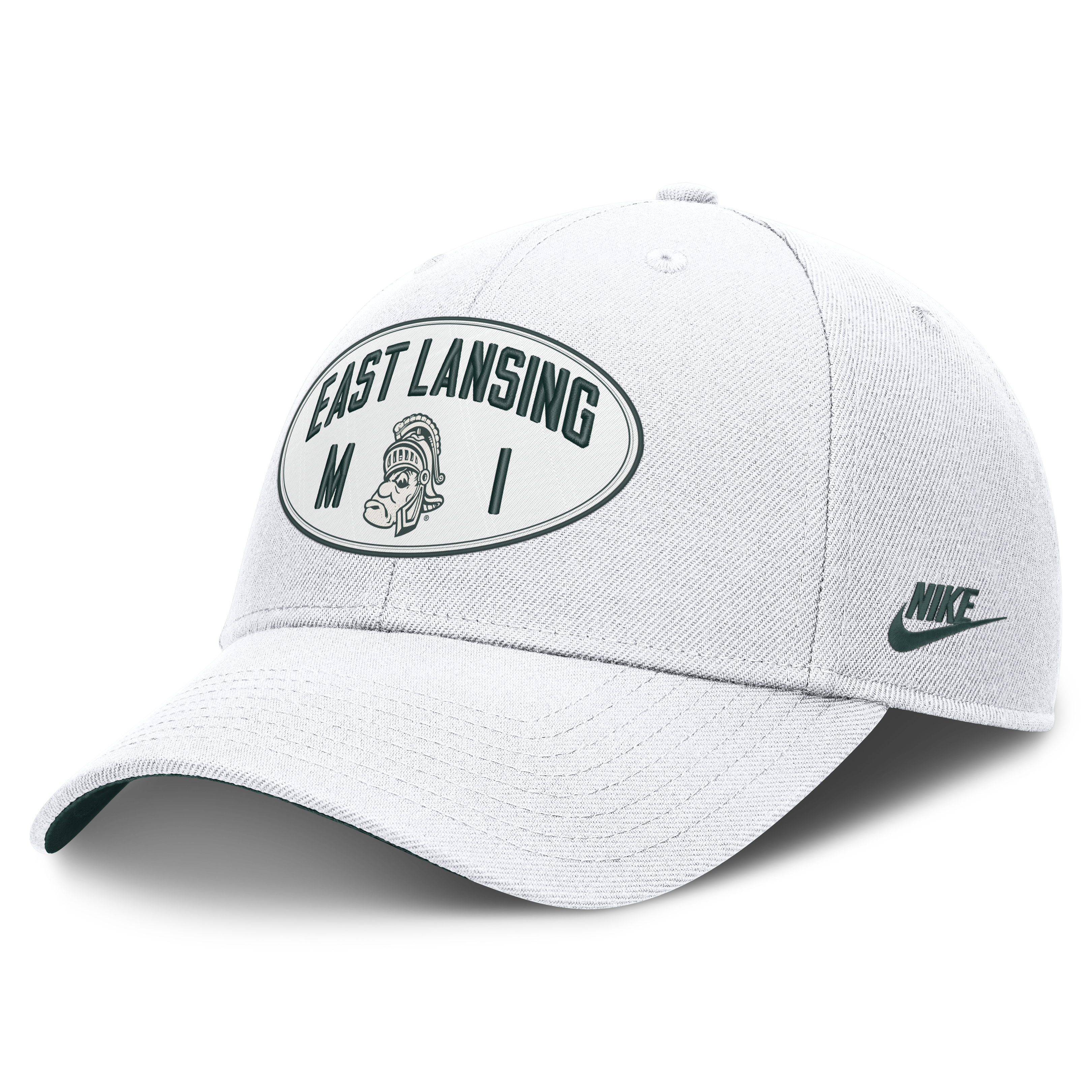 Casquette unisexe Nike Off White Michigan State Spartans Legacy Letter & Location Rise ajustable