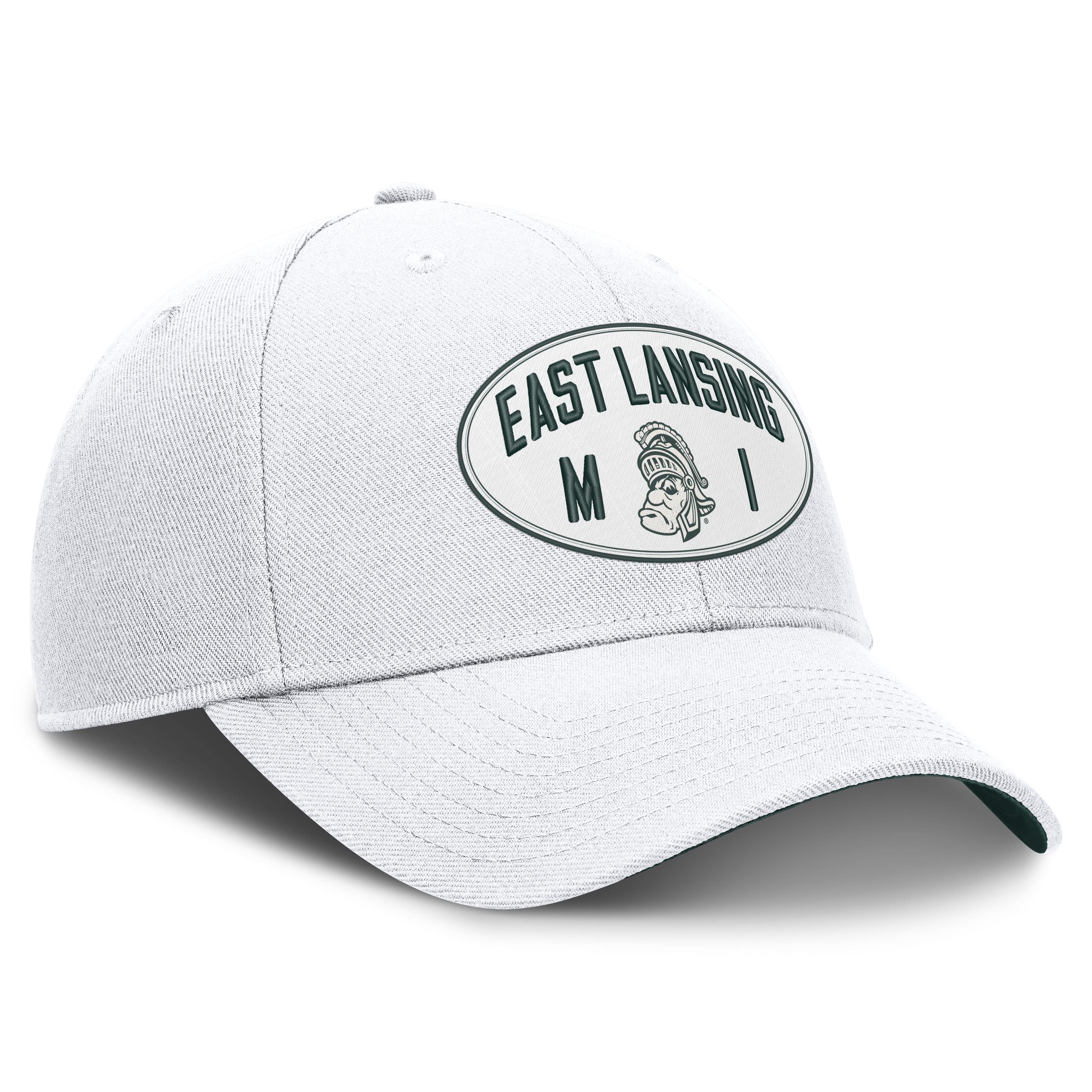 Casquette unisexe Nike Off White Michigan State Spartans Legacy Letter & Location Rise ajustable
