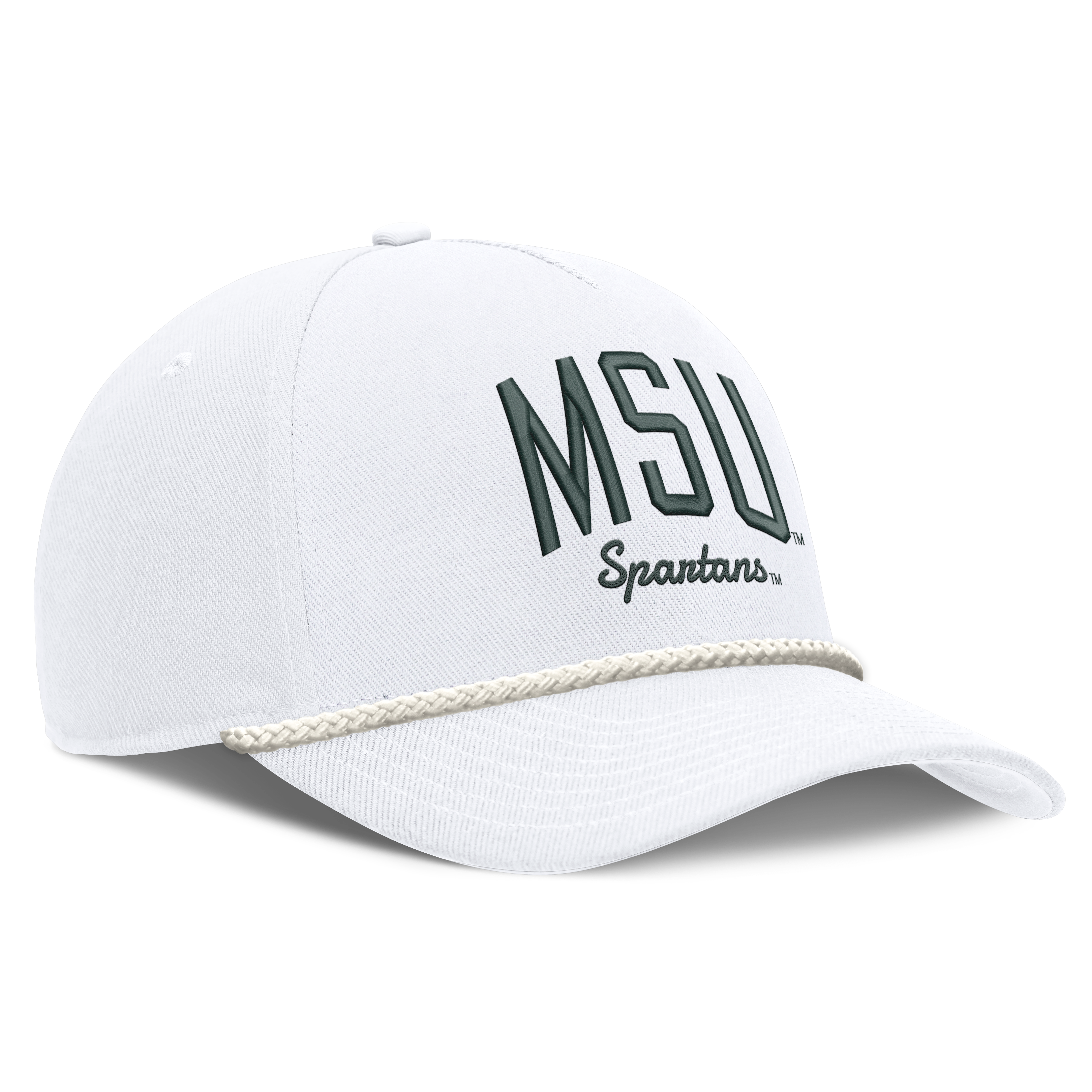 Casquette unisexe Nike blanche Michigan State Spartans à lettres ajustable