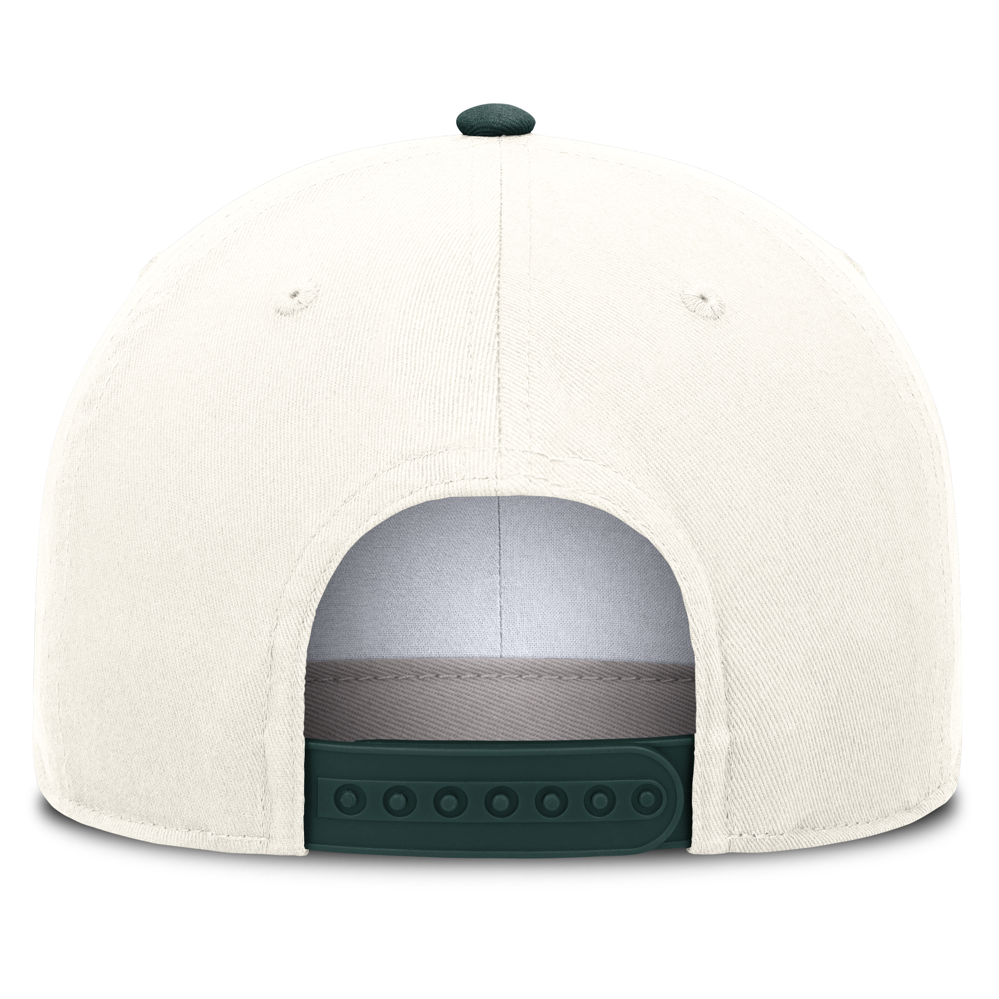 Casquette unisexe Nike blanche/verte Michigan State Spartans Rise avec logo latéral et technologie Dri-FIT ajustable