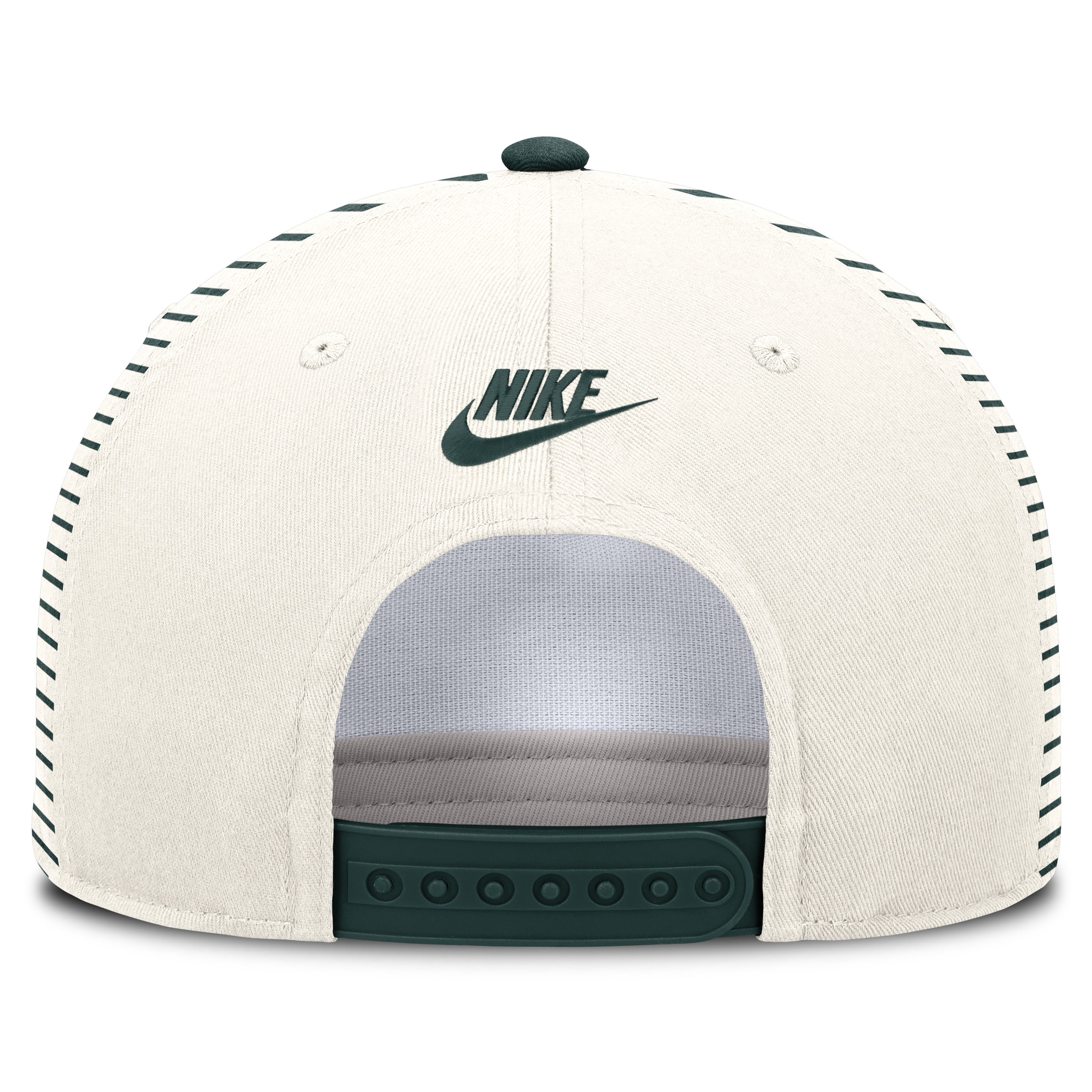 Unisex Nike  White/Green Michigan State Spartans Vault Striped A-Frame Rise Adjustable Hat