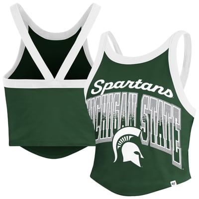 Michigan State Spartans '47 Women's Shimmer Shadow Sporty Tank Top - Green