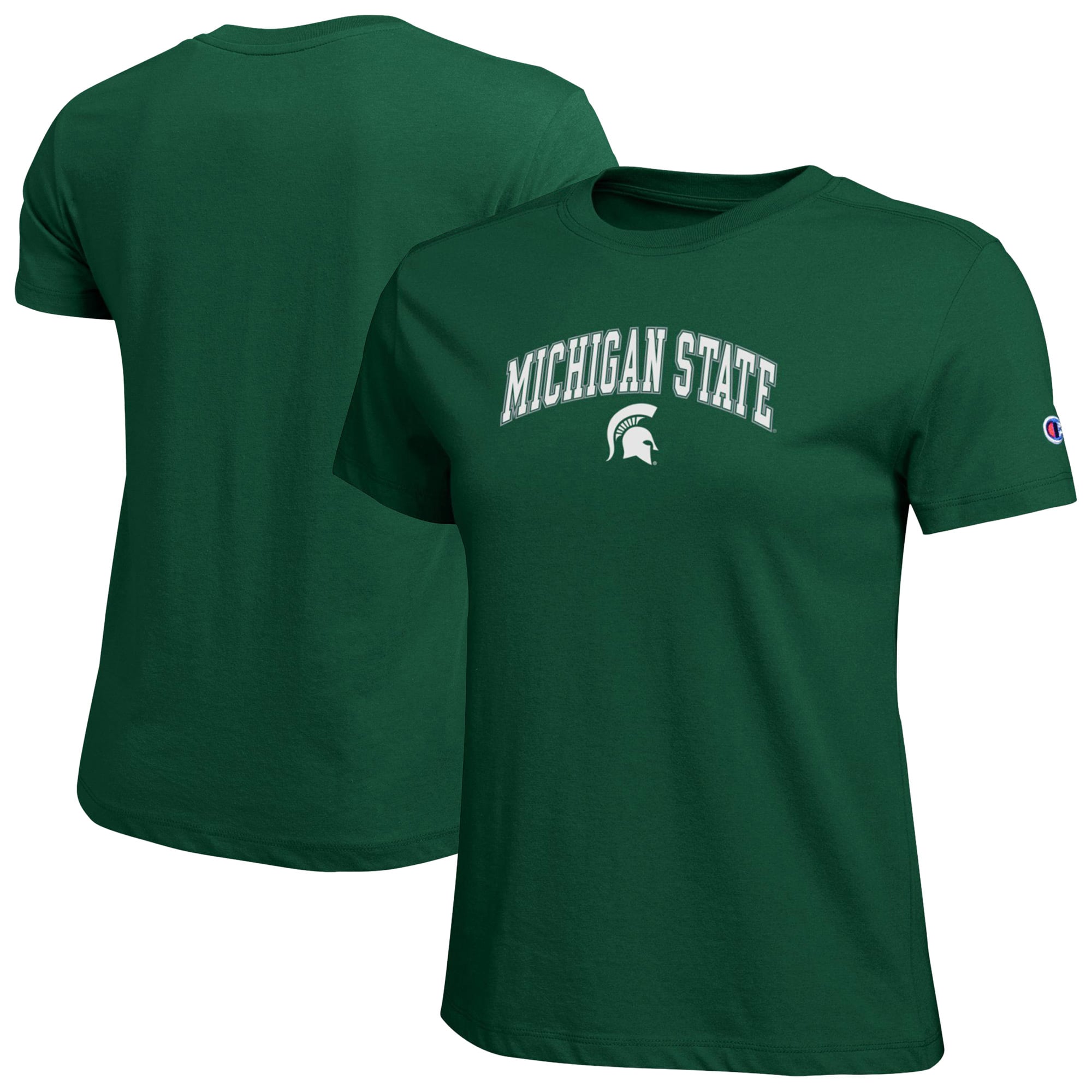 T-shirt féminin Champion Green Michigan State Spartans avec logo arqué