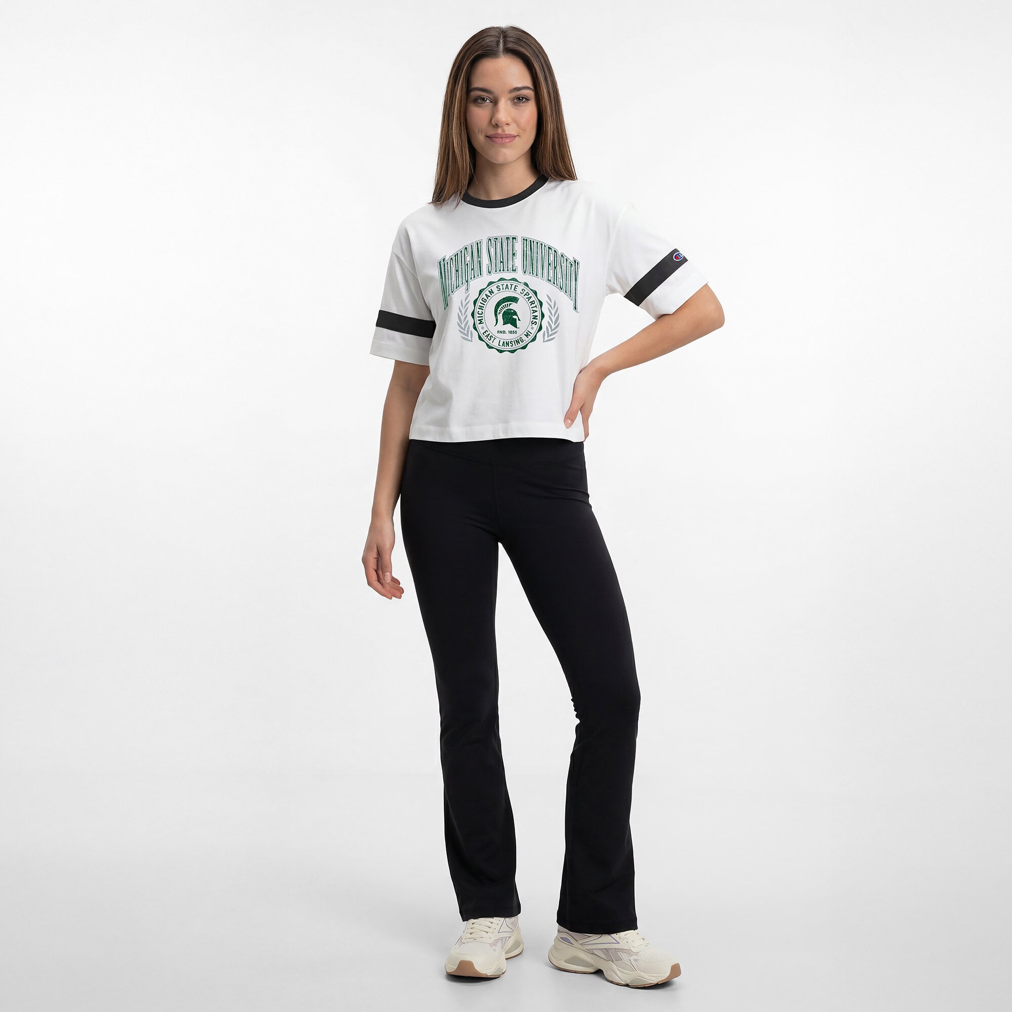 Women's Champion  White Michigan State Spartans Retro Oversized T-Shirt
