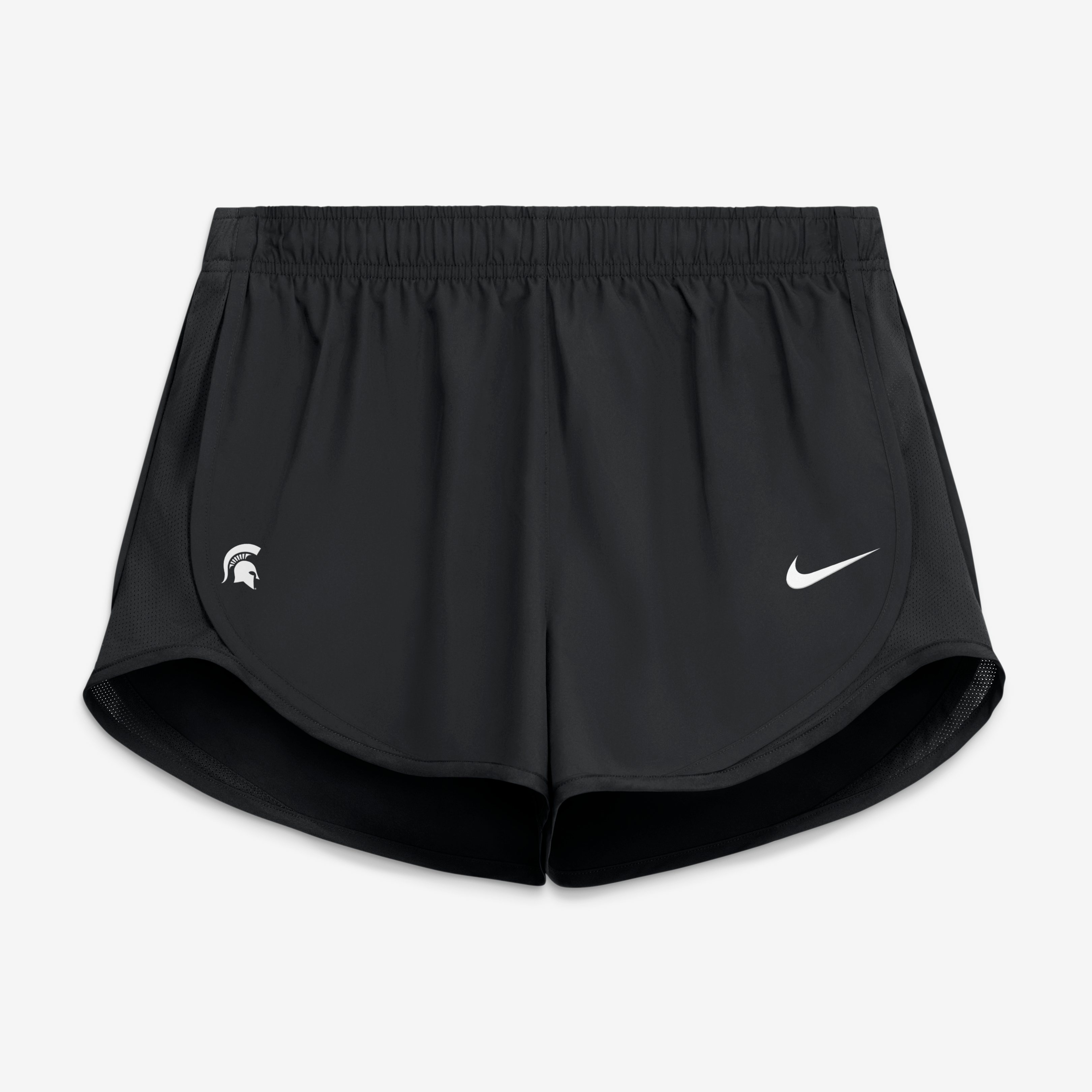 Women's Nike Black Michigan State Spartans Tempo Mid-Rise Dri-FIT Shorts