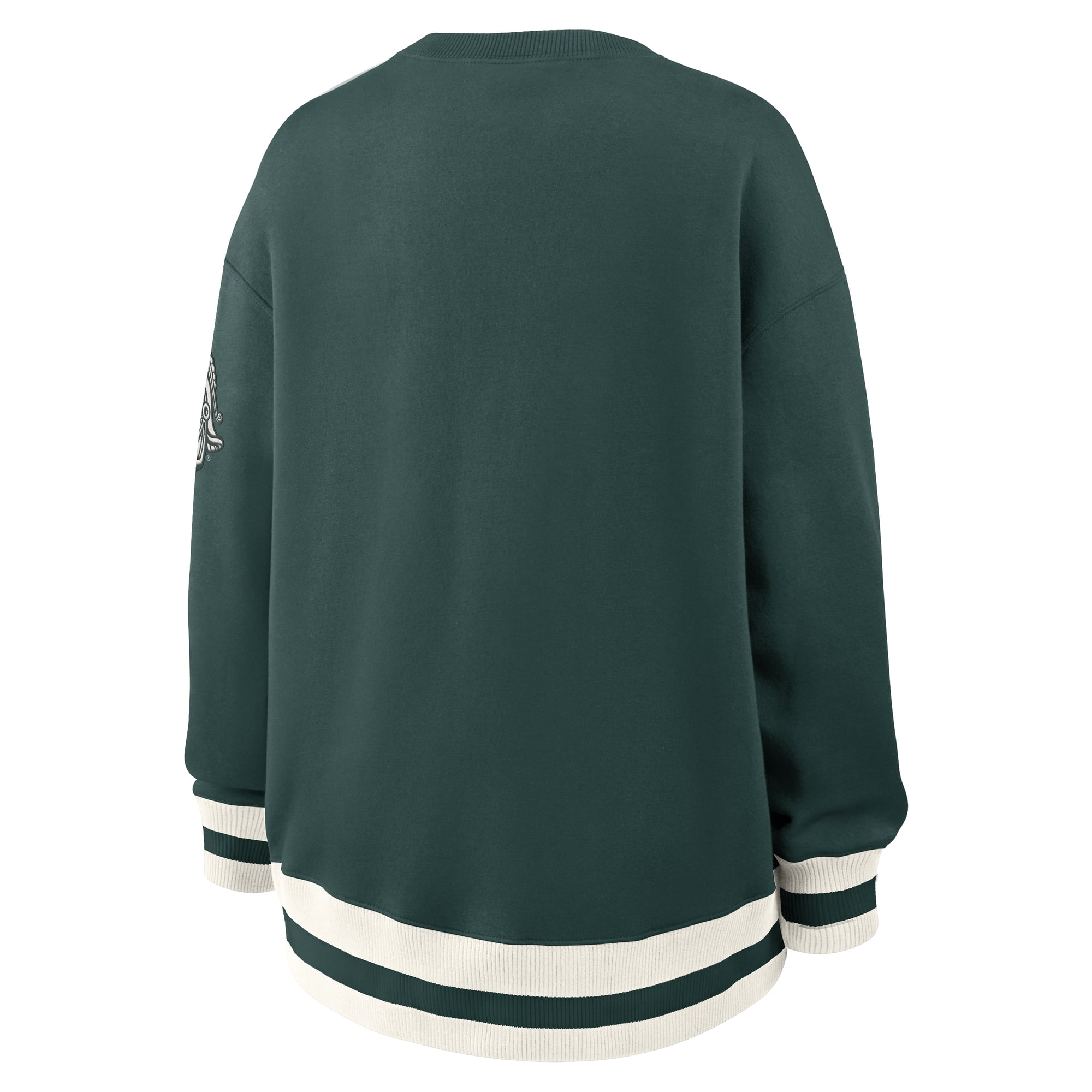 Sweat-shirt Nike vert pour femme, modèle Legacy Arch Phoenix, inspiré des Michigan State Spartans.