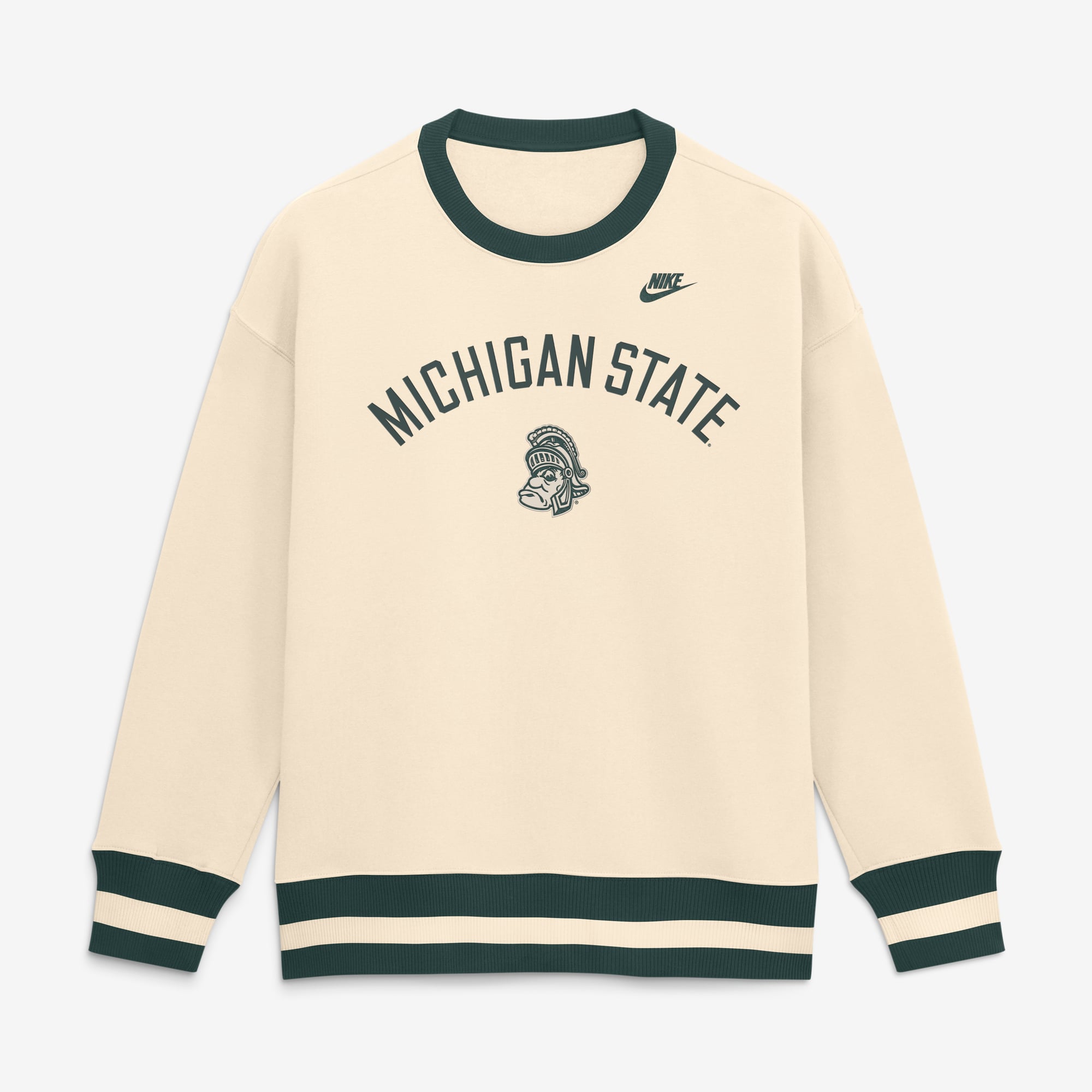 Sweat-shirt Nike Natural Michigan State Spartans Oversize Legacy Arch Phoenix pour femme