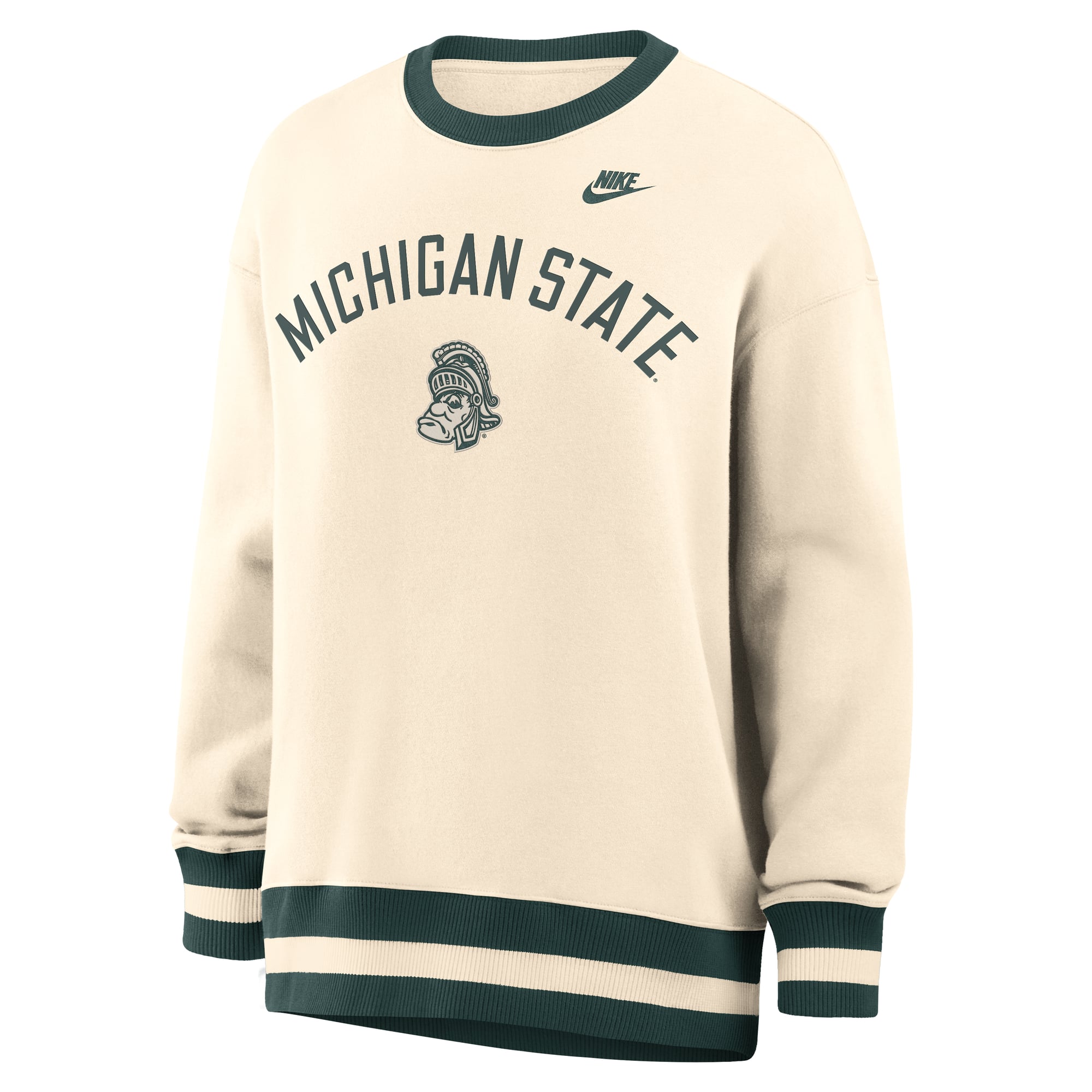 Sweat-shirt Nike Natural Michigan State Spartans Oversize Legacy Arch Phoenix pour femme
