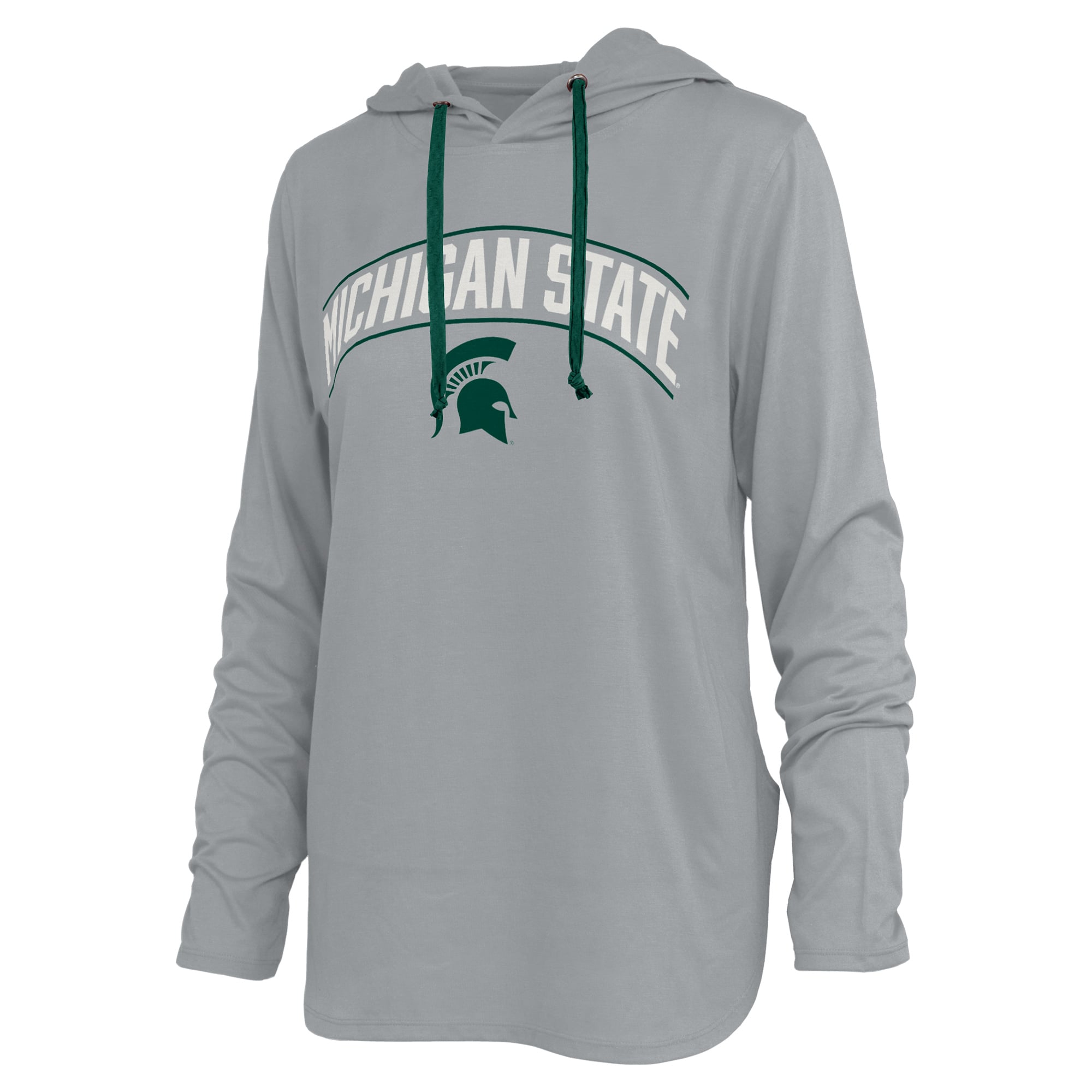 T-shirt à capuche manches longues Allie des Michigan State Spartans, vert Pressbox, pour femmes