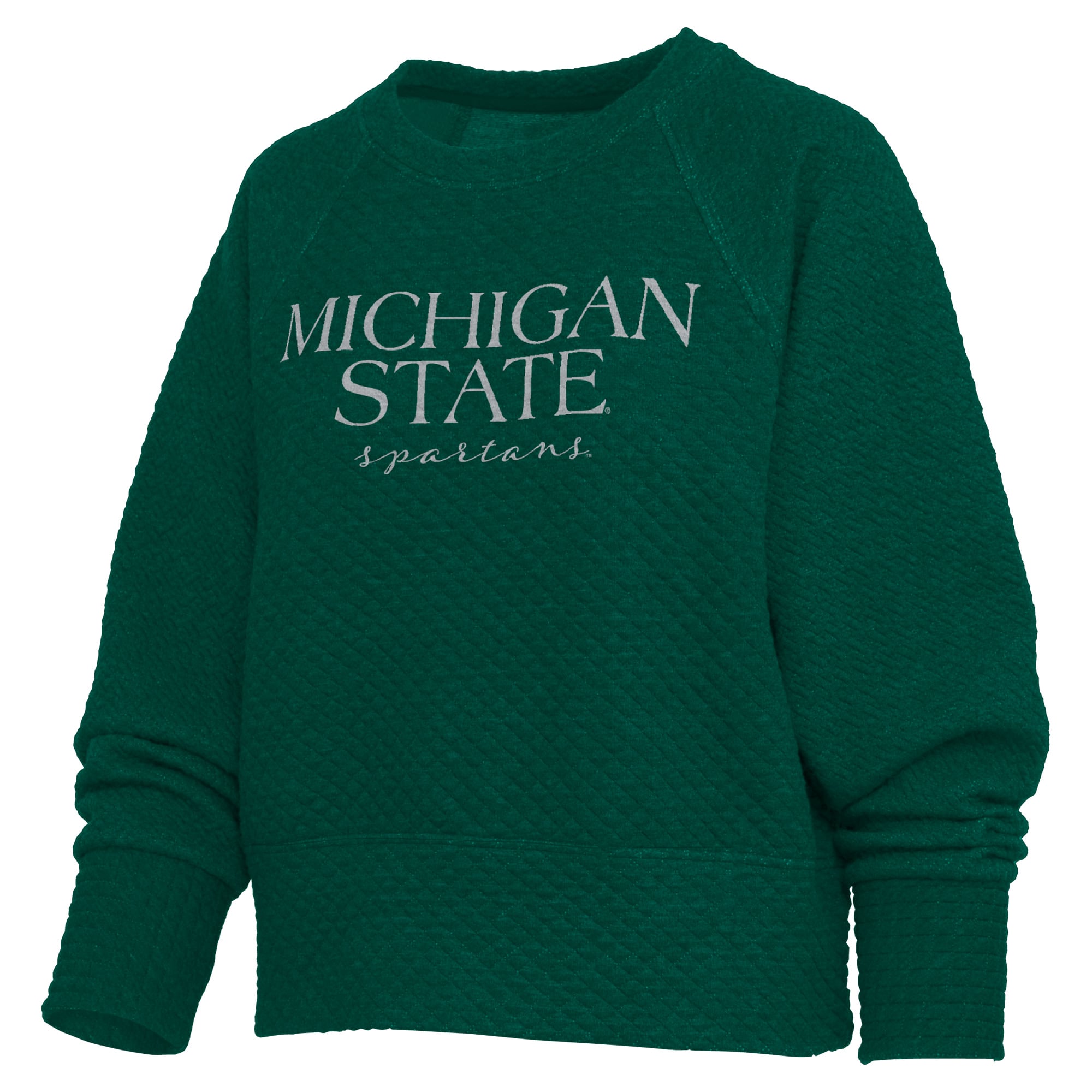 Sweat-shirt matelassé Champagne Nova des Michigan State Spartans, vert Pressbox, pour femmes