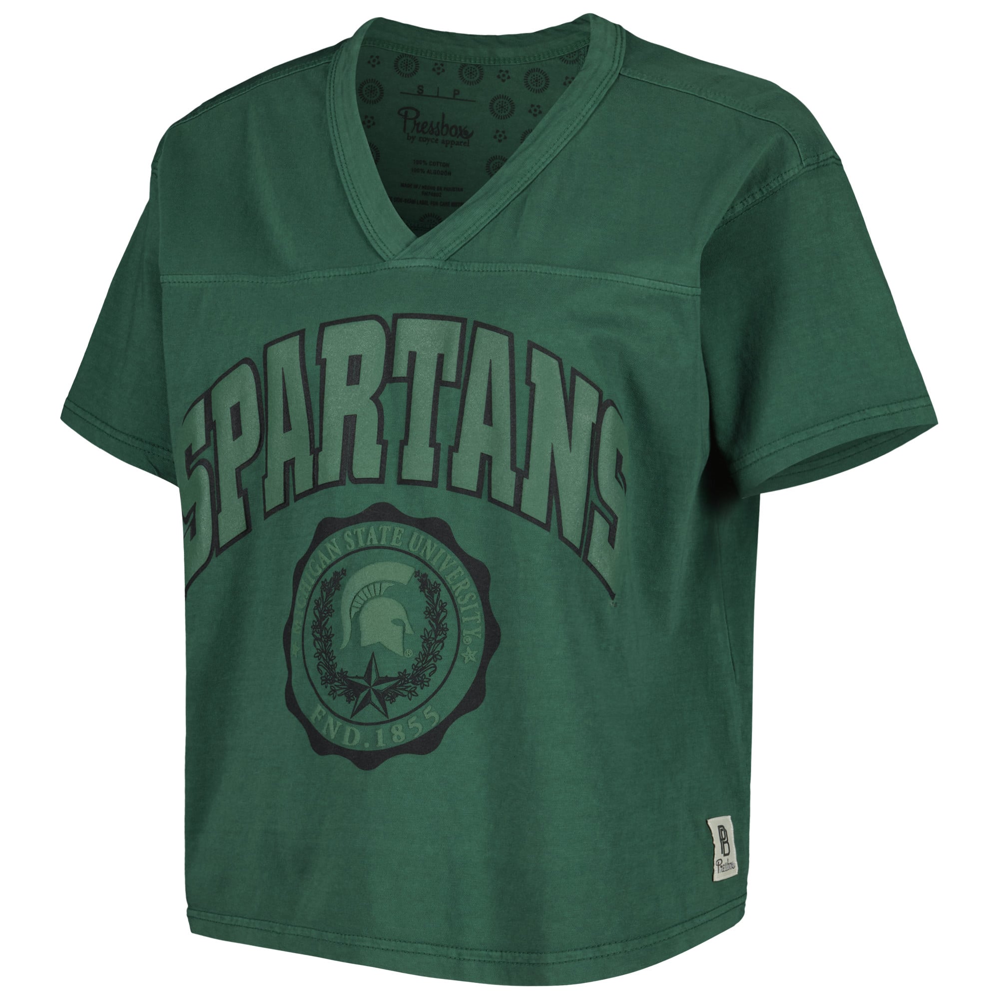 Women's Pressbox Green Michigan State Spartans Sycamore Edith
