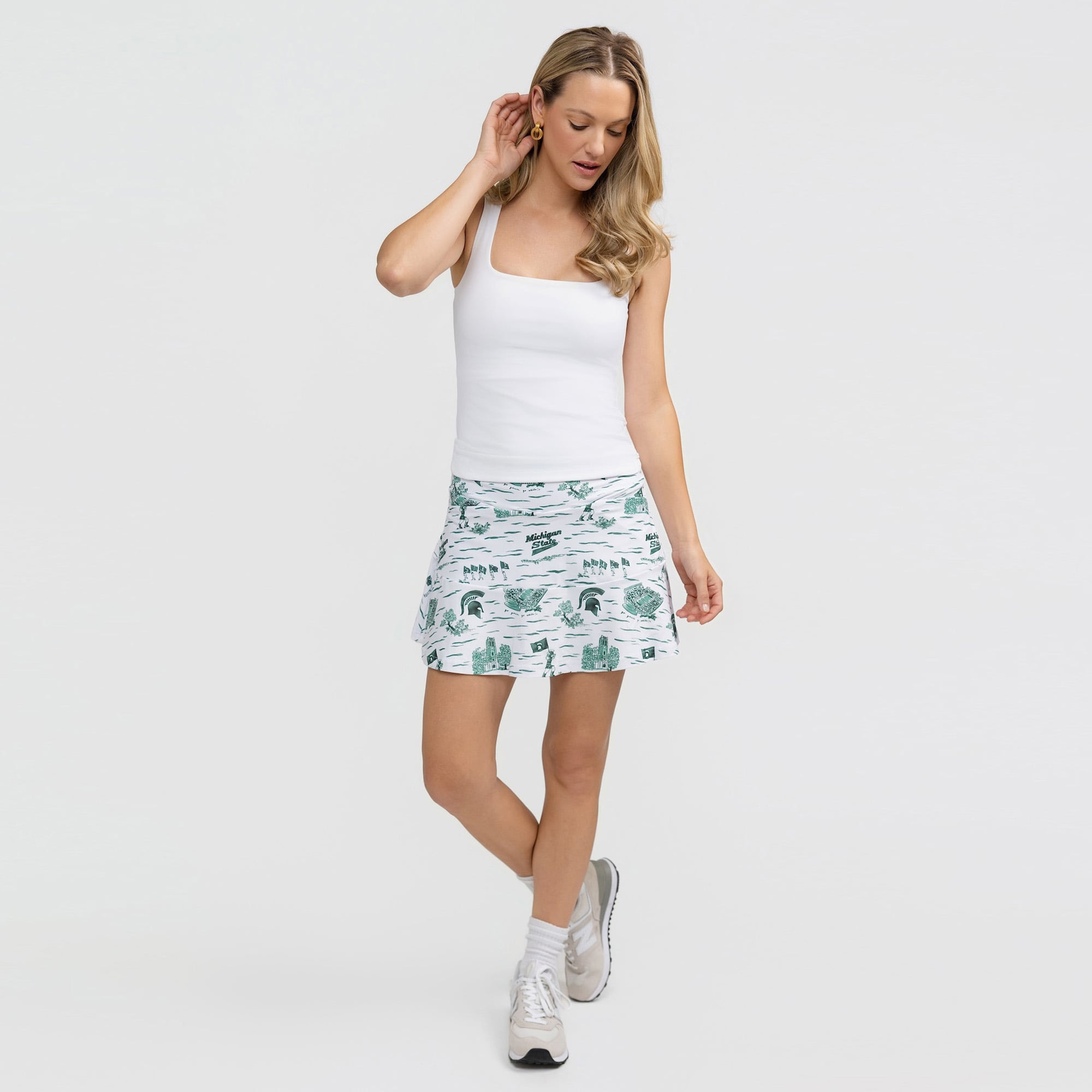 Women's Smith & Quinn White Michigan State Spartans Toile Molly Skort
