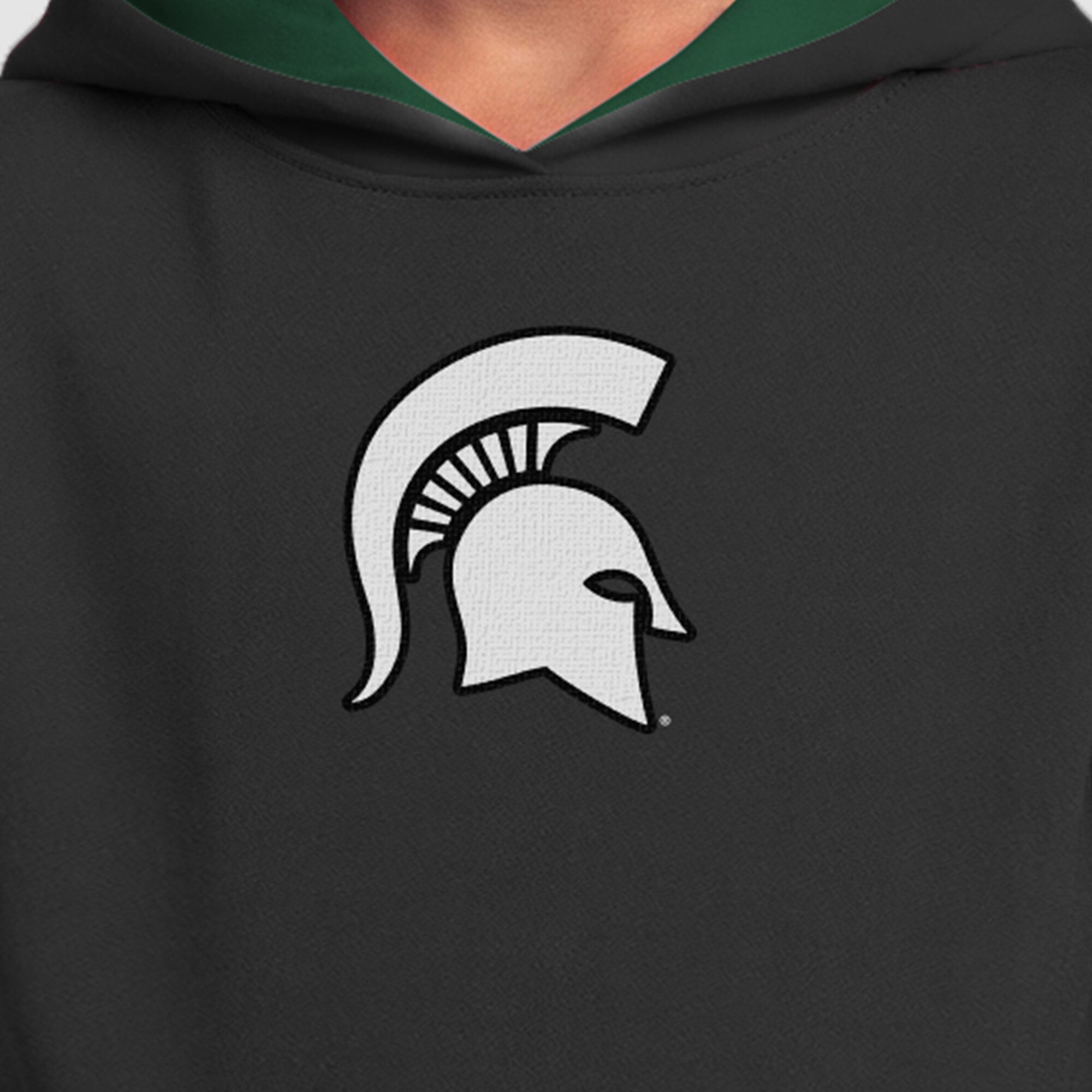 Sweat à capuche polaire noir Youth Champion Michigan State Spartans