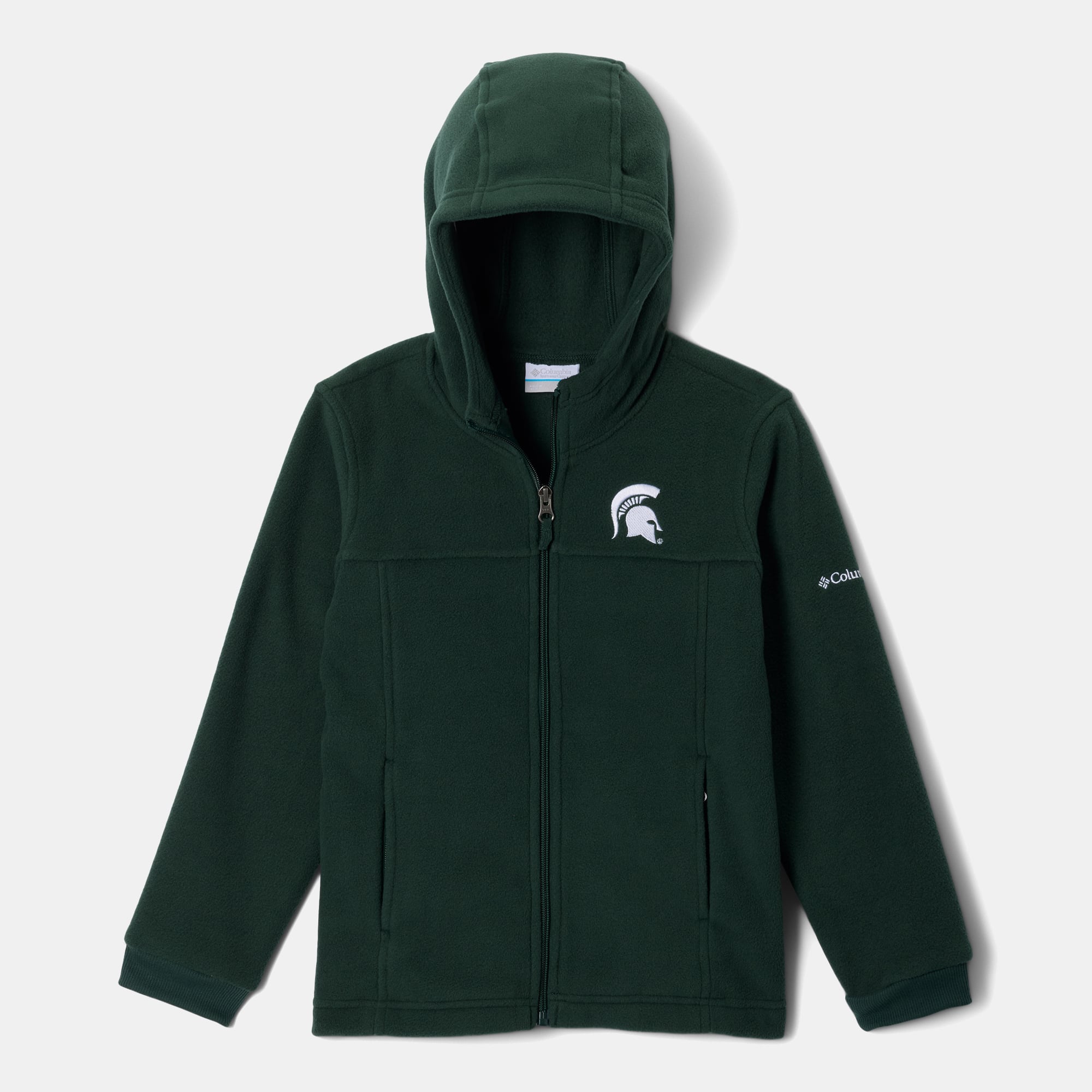 Sweat à capuche zippé en polaire Columbia Green Michigan State Spartans pour jeunes