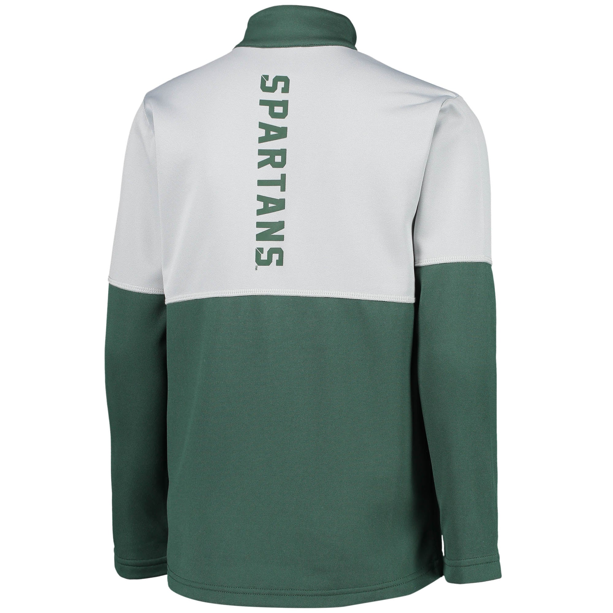 Youth Green Michigan State Spartans Quick Snap Spine Print Quarter