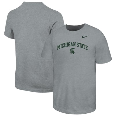  Michigan State Spartans Nike Youth Arched Name Drop T-Shirt - Gray