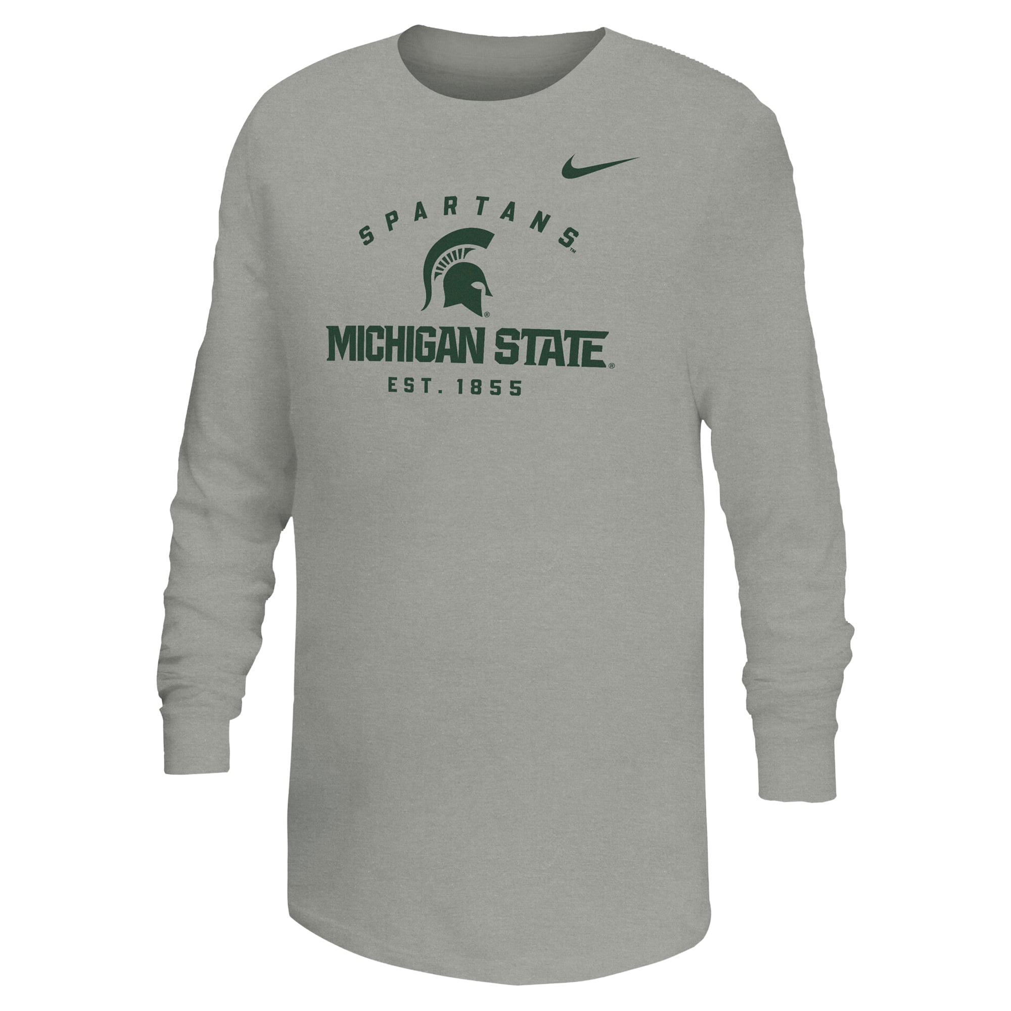 Youth Nike  Gray Michigan State Spartans Legend Dri-FIT Long Sleeve T-Shirt