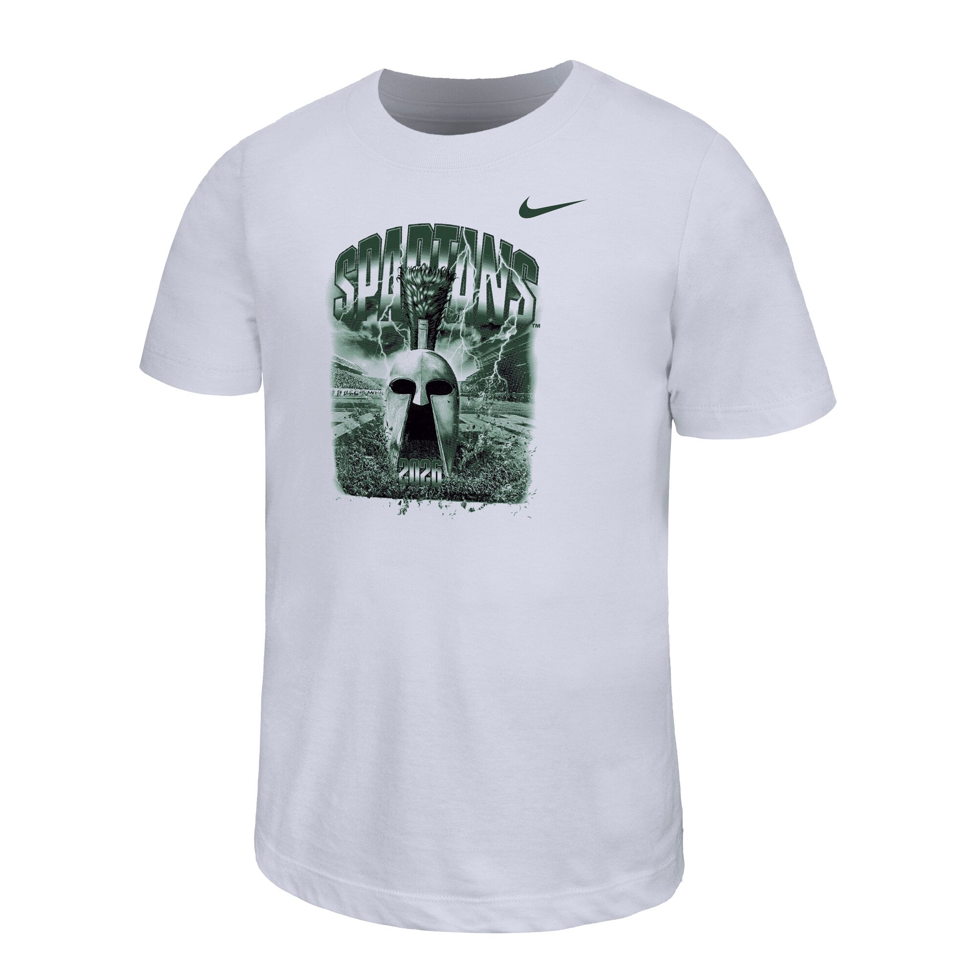 T-shirt de supporter Nike blanc pour jeunes, Michigan State Spartans 2026