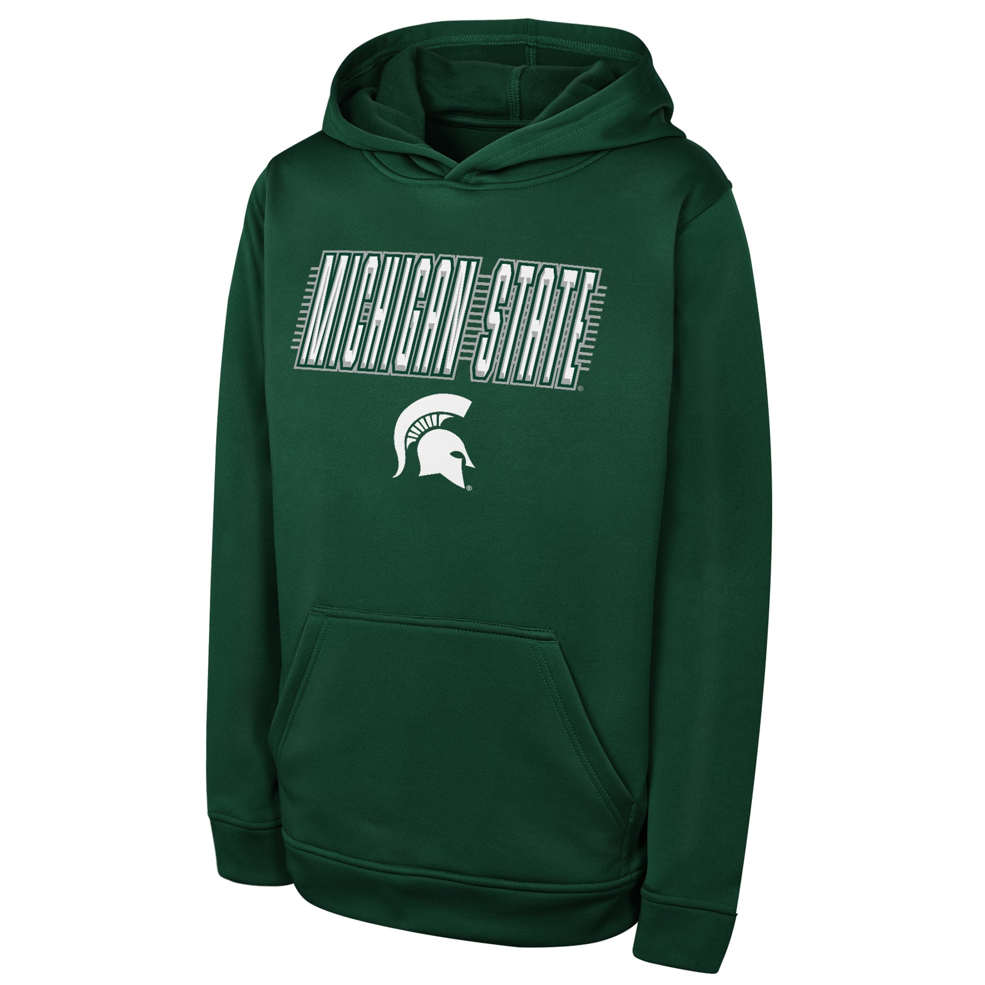 Sweat à capuche de performance Youth Outerstuff vert Michigan State Spartans Sack Party