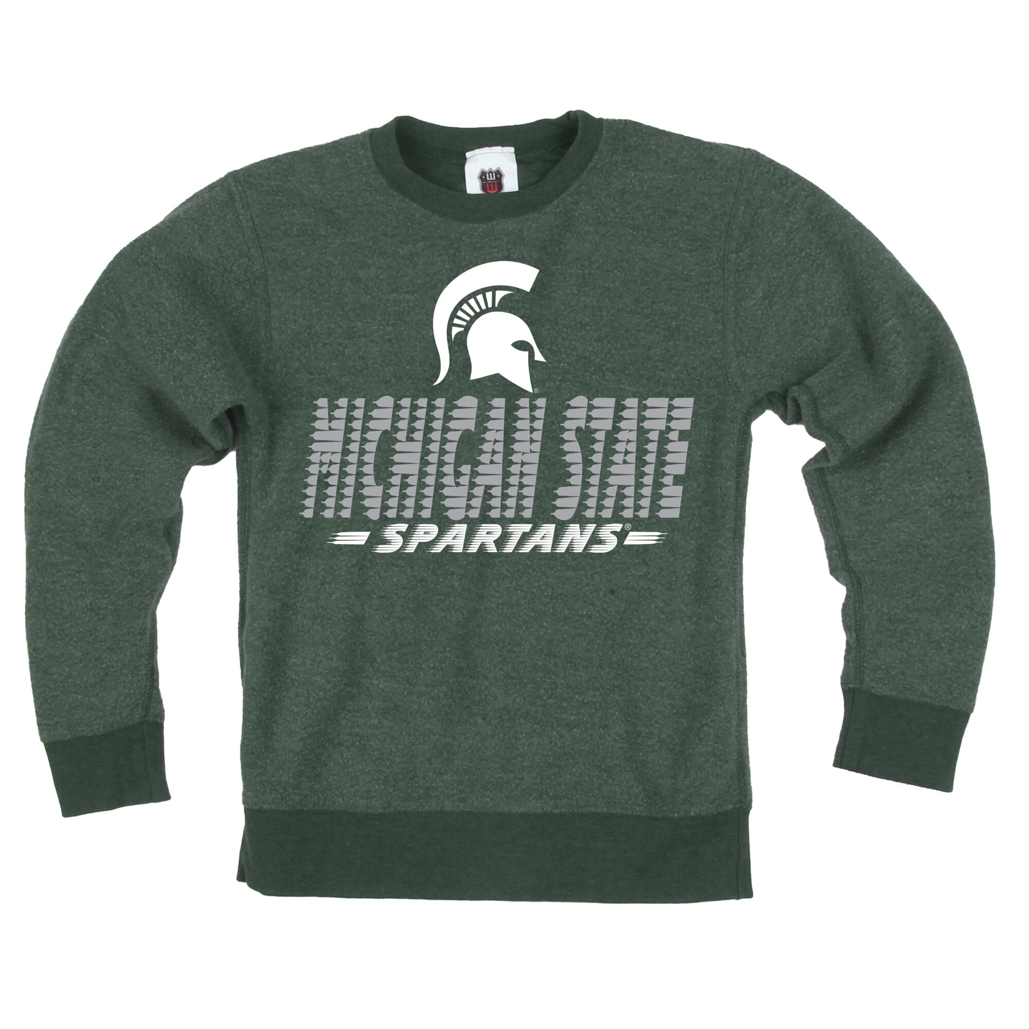 Youth Wes & Willy Green Michigan State Spartans Reversible Sweatshirt