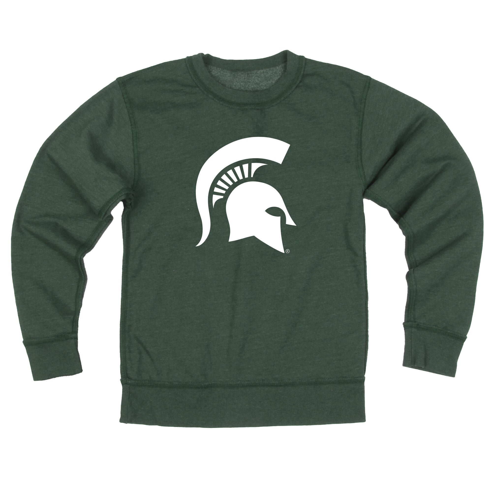 Youth Wes & Willy Green Michigan State Spartans Reversible Sweatshirt