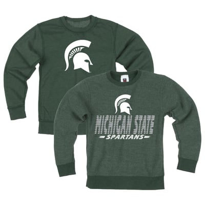  Michigan State Spartans Wes & Willy Youth Reversible Sweatshirt - Green