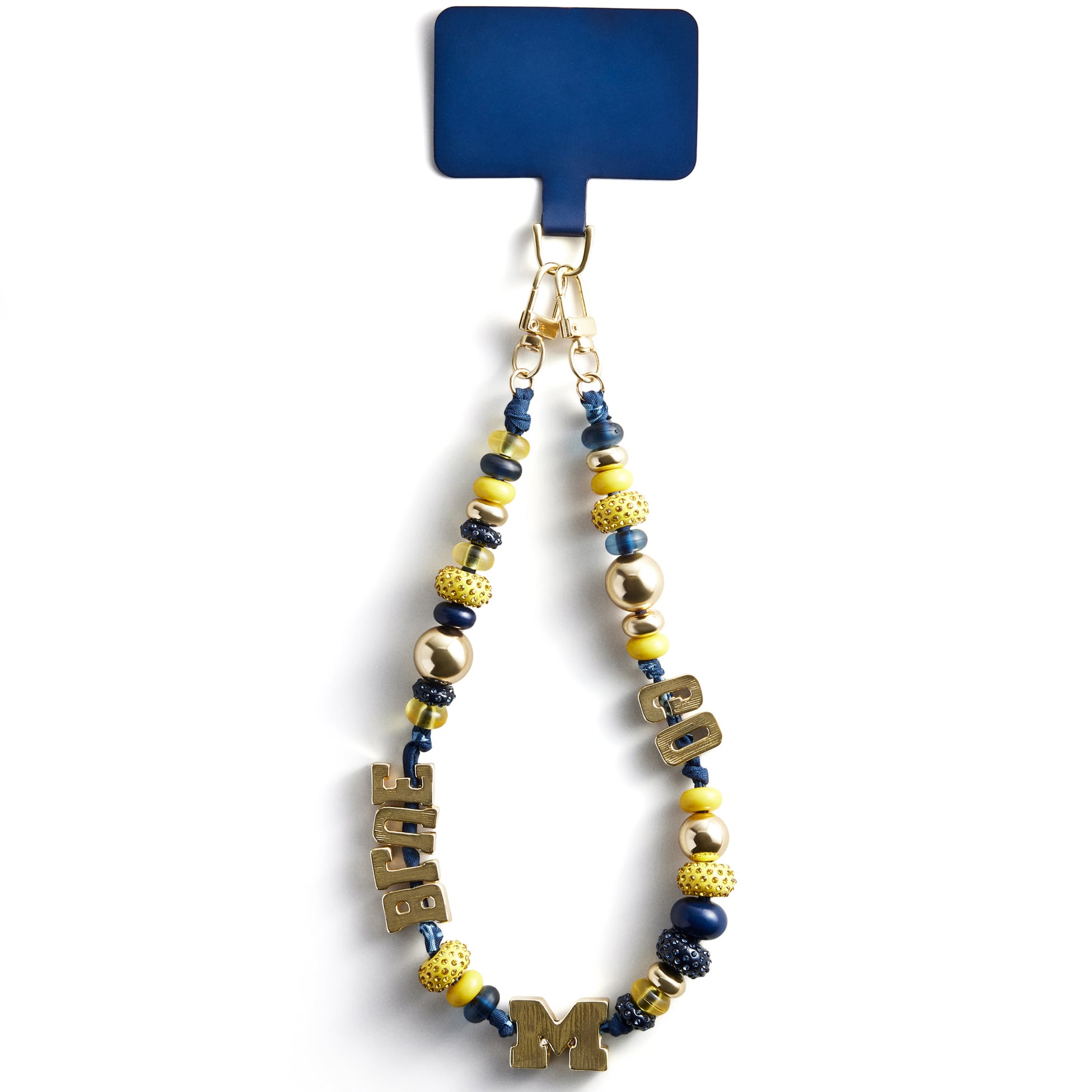 BaubleBar Michigan Wolverines Beaded Phone Strap