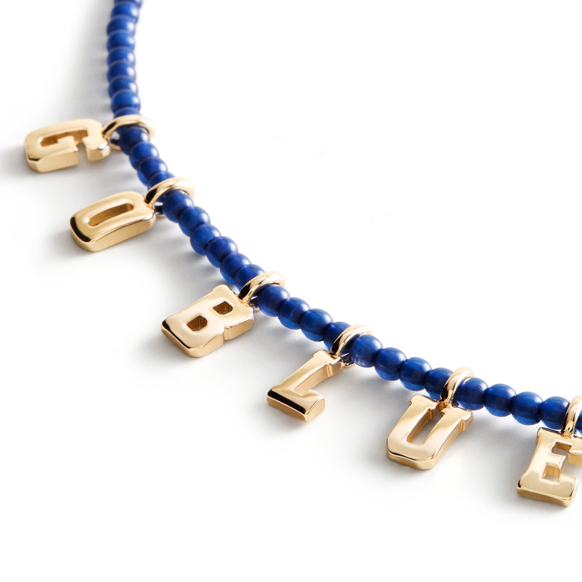 Collier à slogan délicat en perles BaubleBar Michigan Wolverines