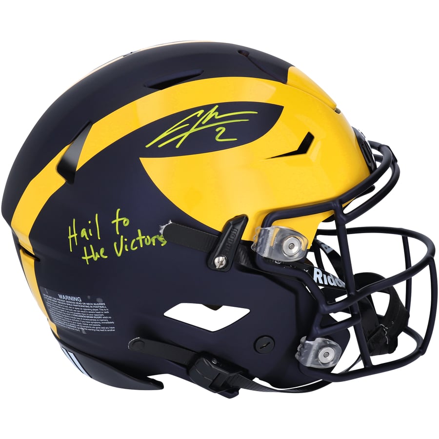 Riddell Speed Replica Full Size Football Helmet – Michigan Wolverines With Under Armour Eye Shield