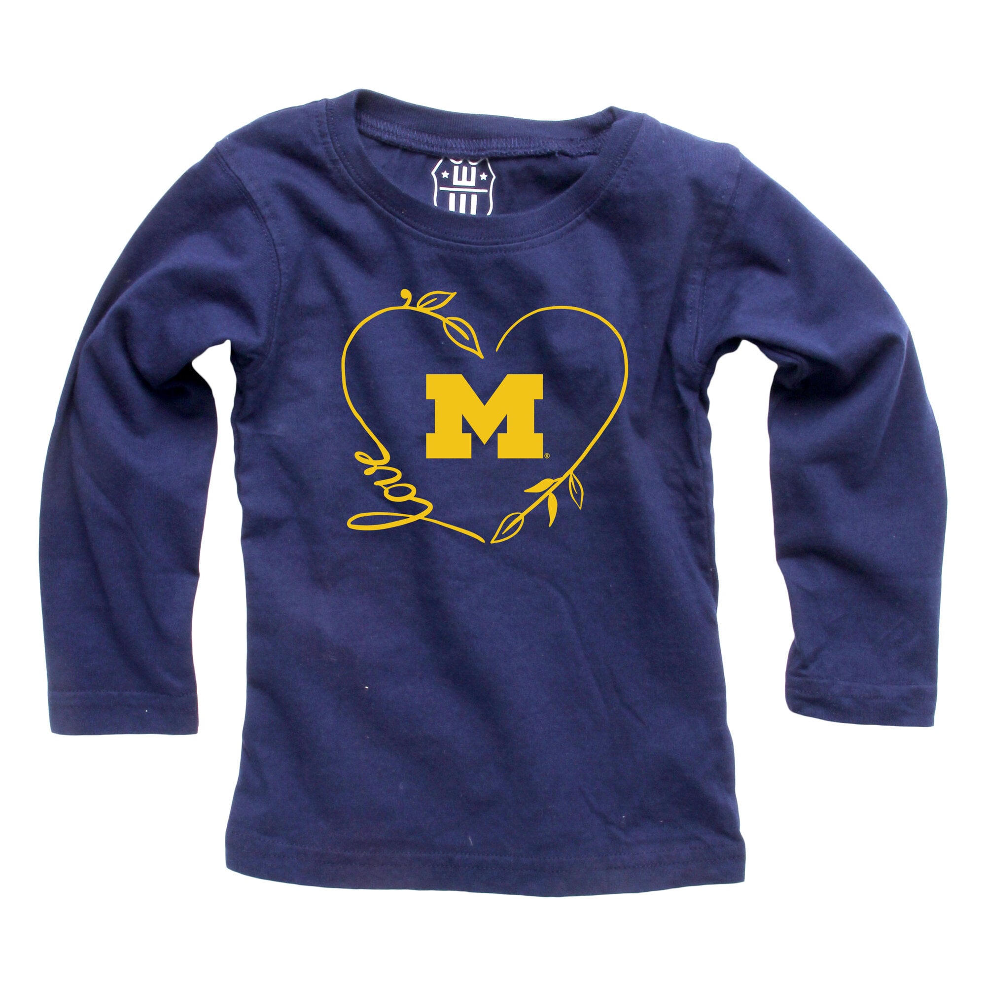 Ensemble haut à manches longues et pantalon Wes & Willy bleu marine Michigan Wolverines pour bébé fille