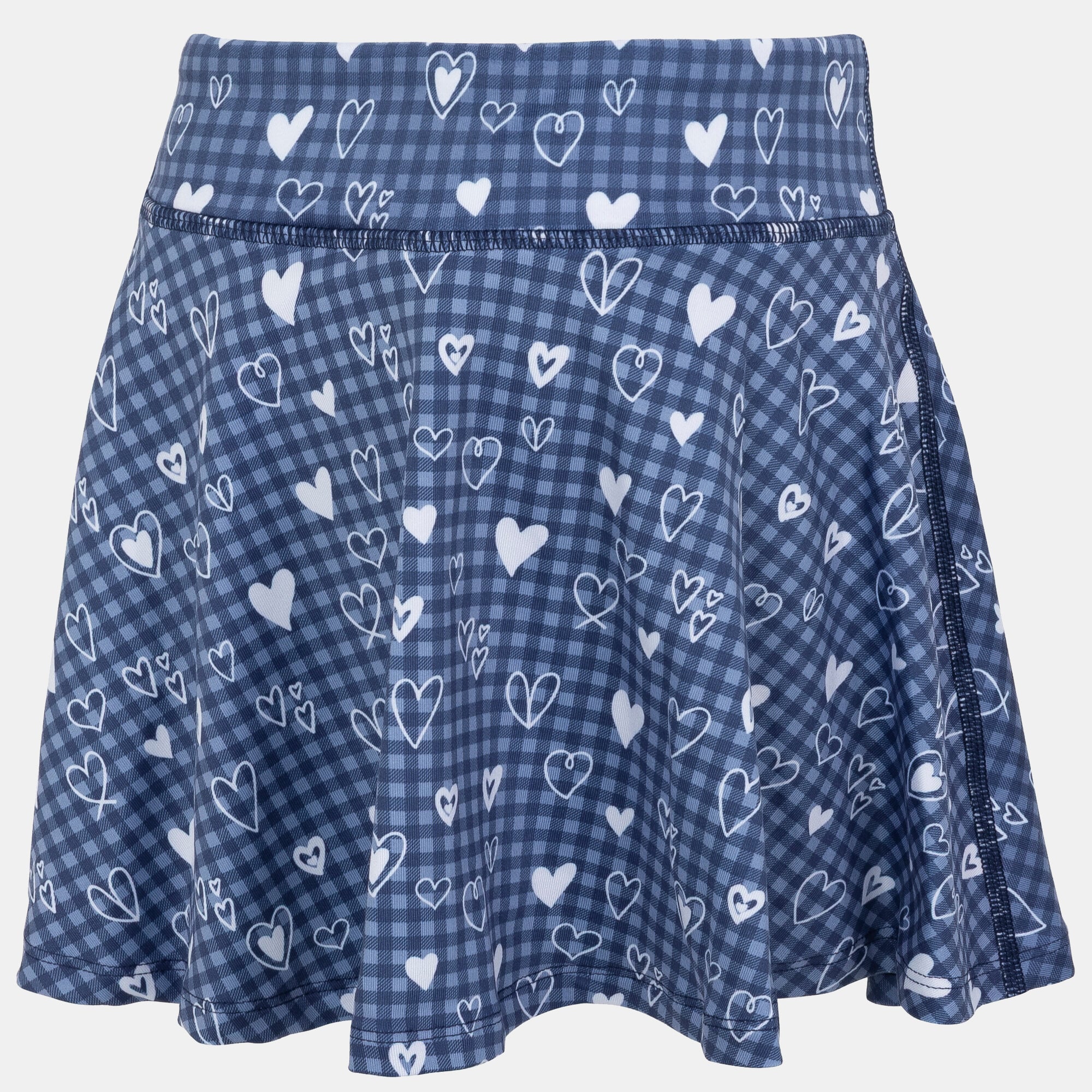 Girls Youth ZooZatz Navy Michigan Wolverines Heart Flowy Skort