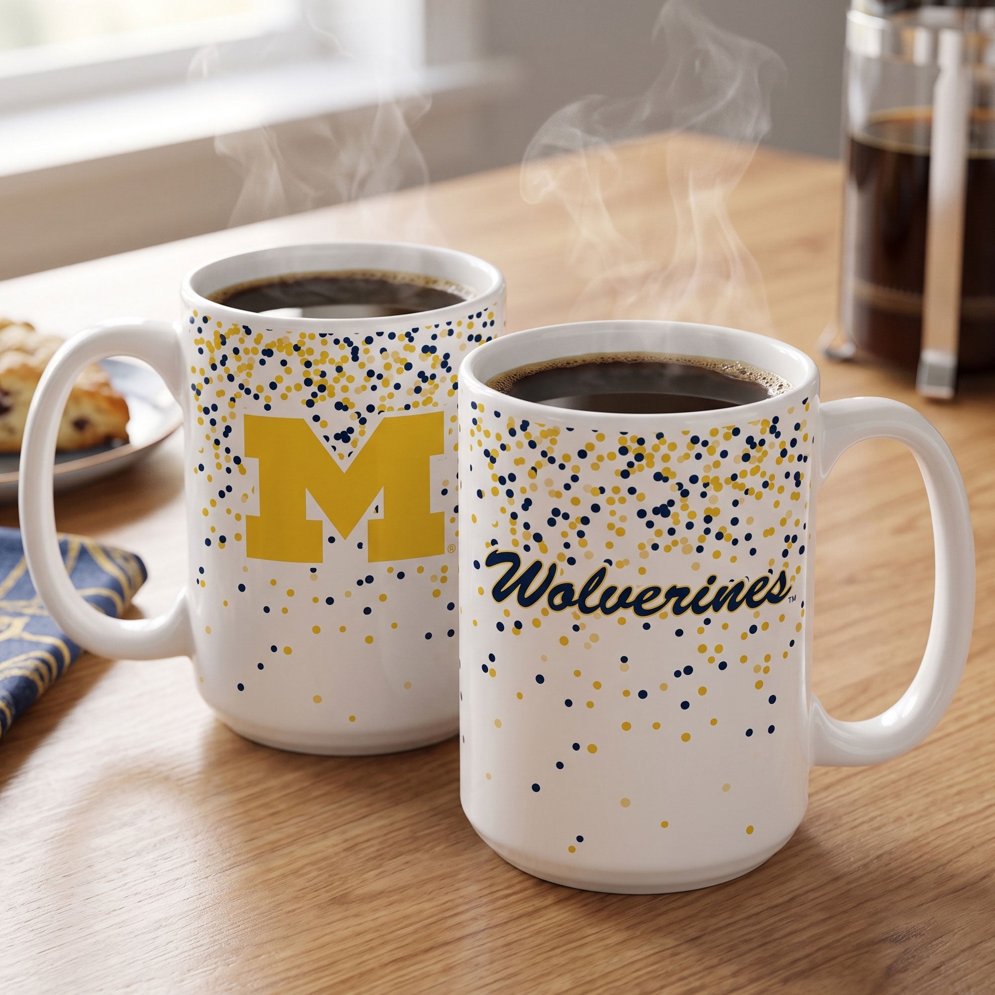 Mug à confettis des Wolverines d'Indigo Falls, Michigan - Lot de 2