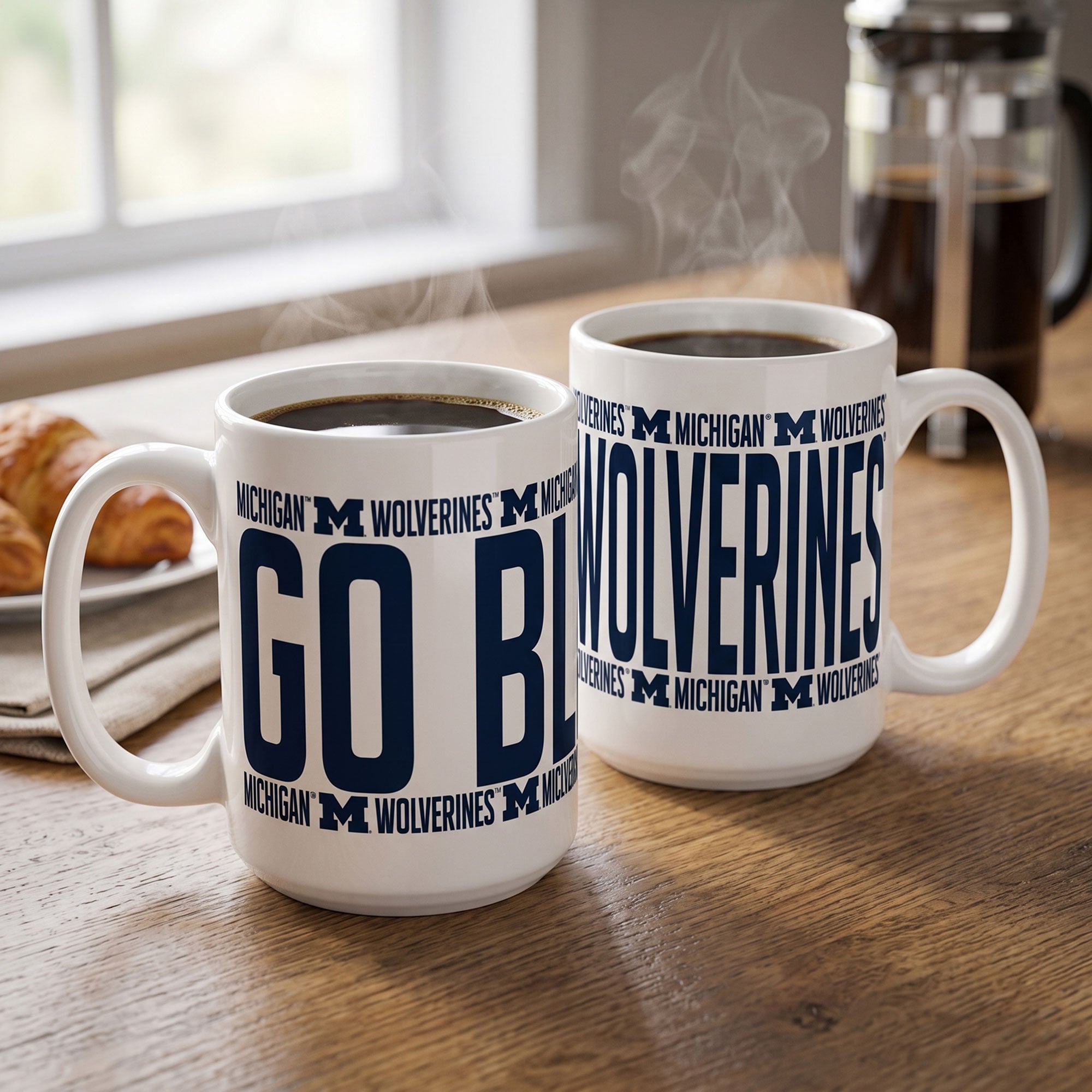 Mug surélevé des Wolverines d'Indigo Falls, Michigan - Lot de 2