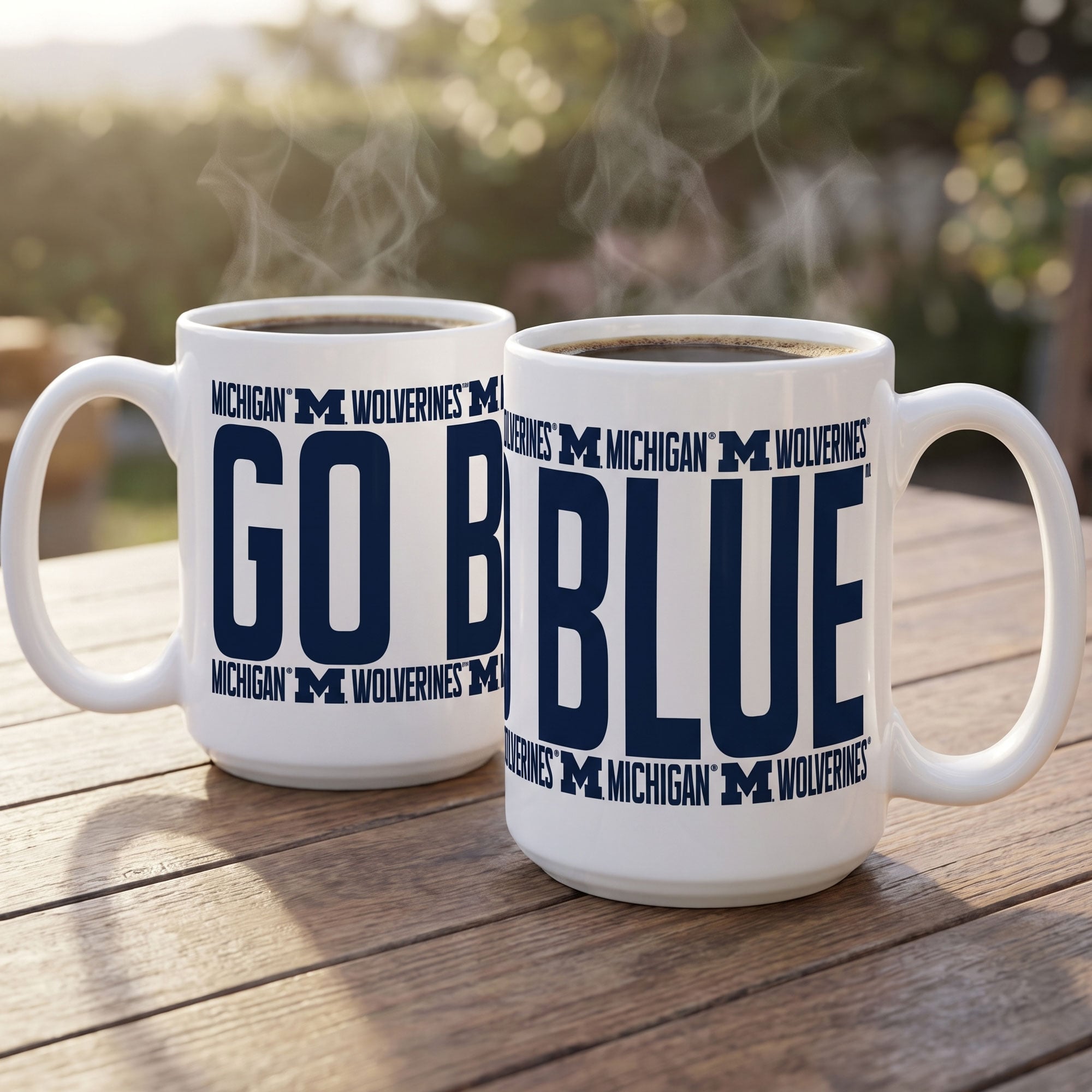 Mug surélevé des Wolverines d'Indigo Falls, Michigan - Lot de 2