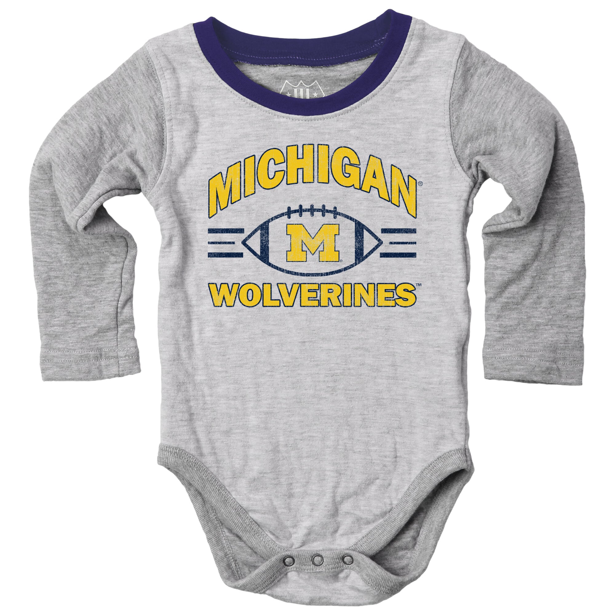 Infant Wes & Willy Heather Gray Michigan Wolverines Jie Hopper Set