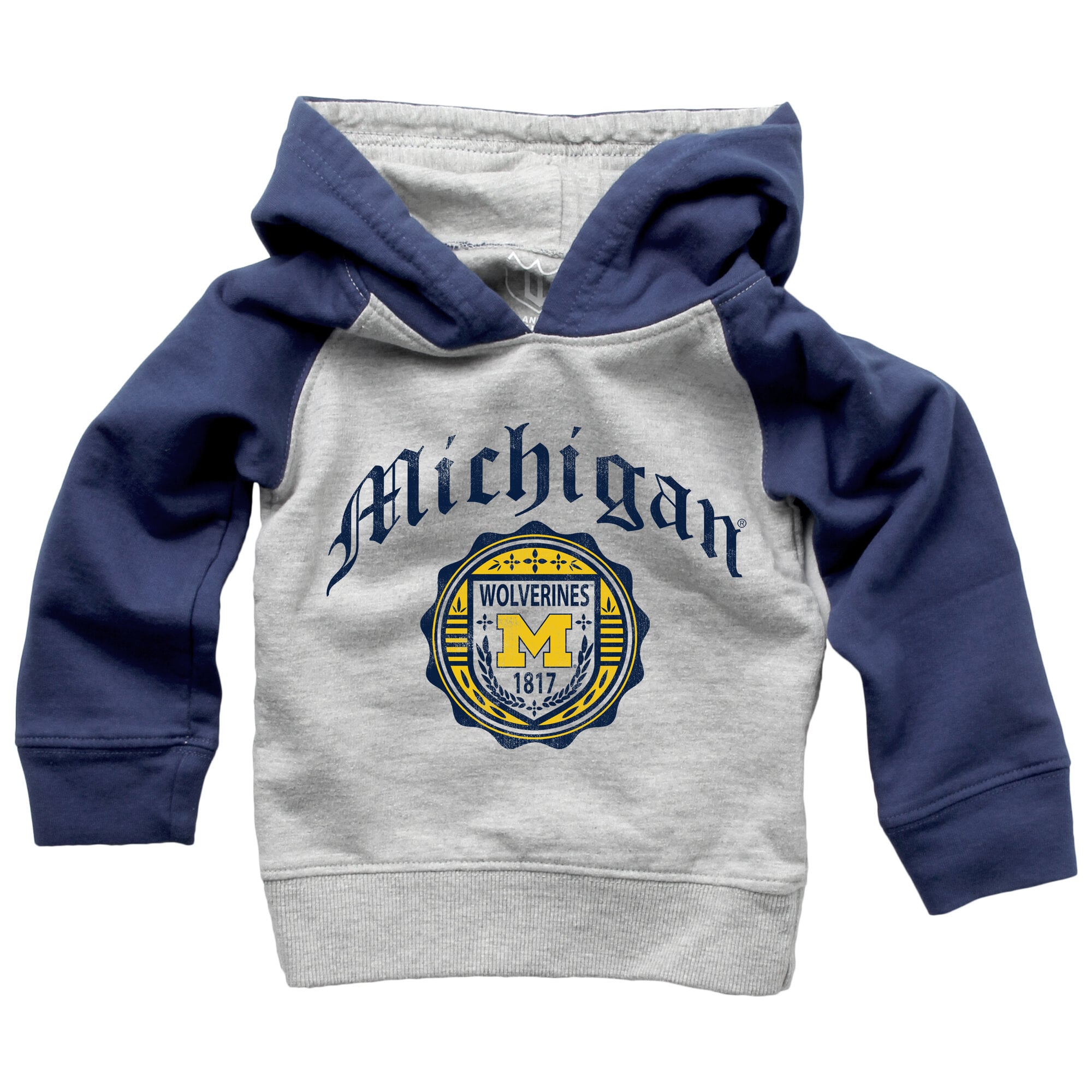 Ensemble sweat à capuche raglan et pantalon de survêtement Wes & Willy pour bébé, bleu marine, Michigan Wolverines