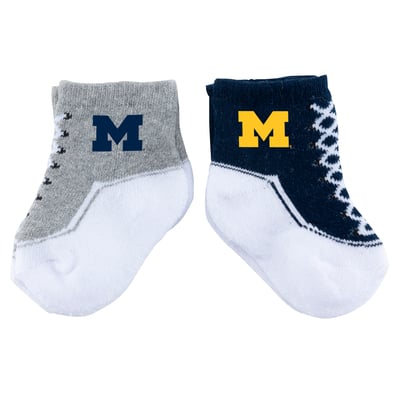 Michigan Wolverines ZooZatz Infant Shoe Two-Pack Socks