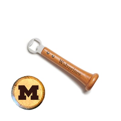 Michigan Wolverines Jardine Baseball BBQ Pickoff Bottle Opener