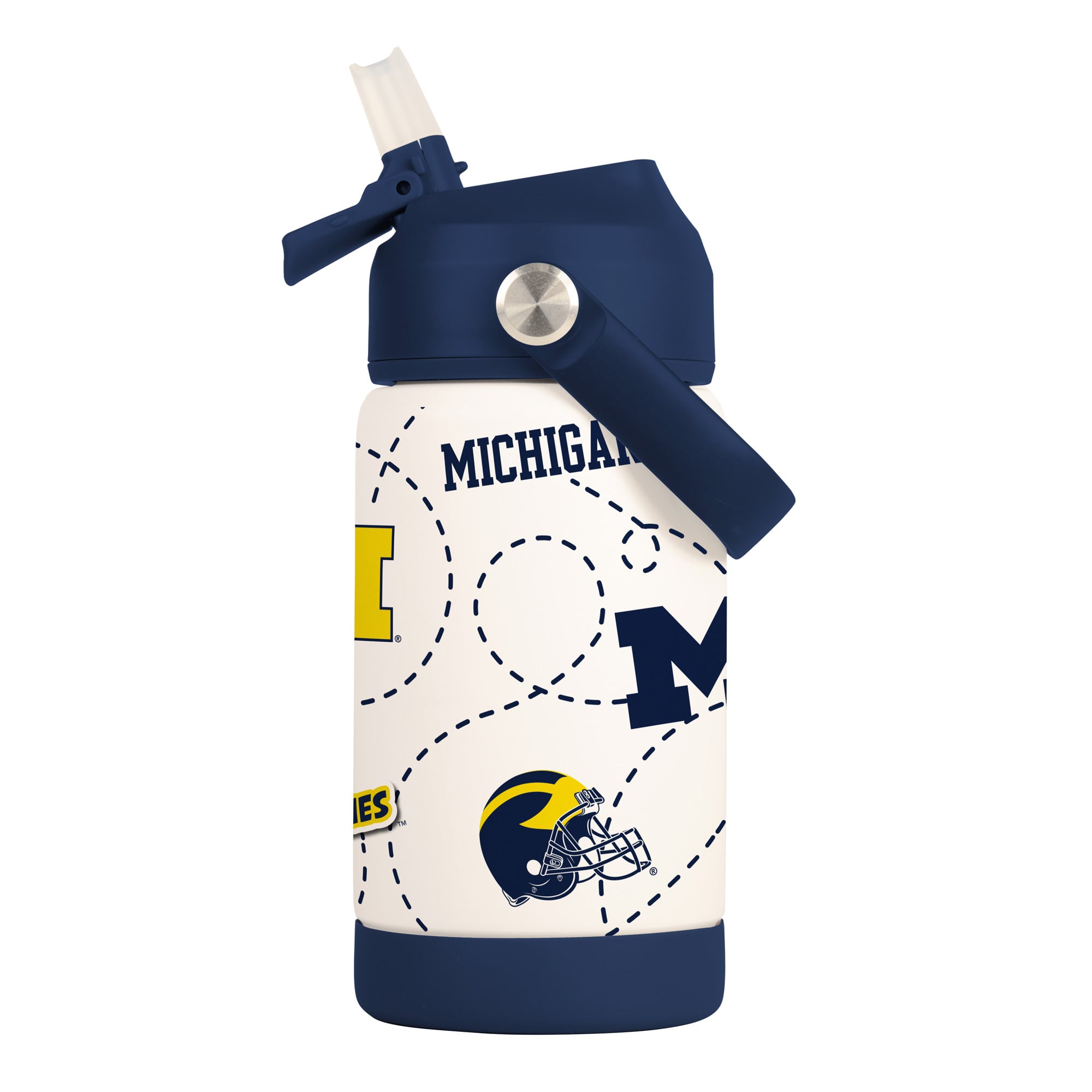 Bouteille de 35 cl des Wolverines du Michigan avec logo