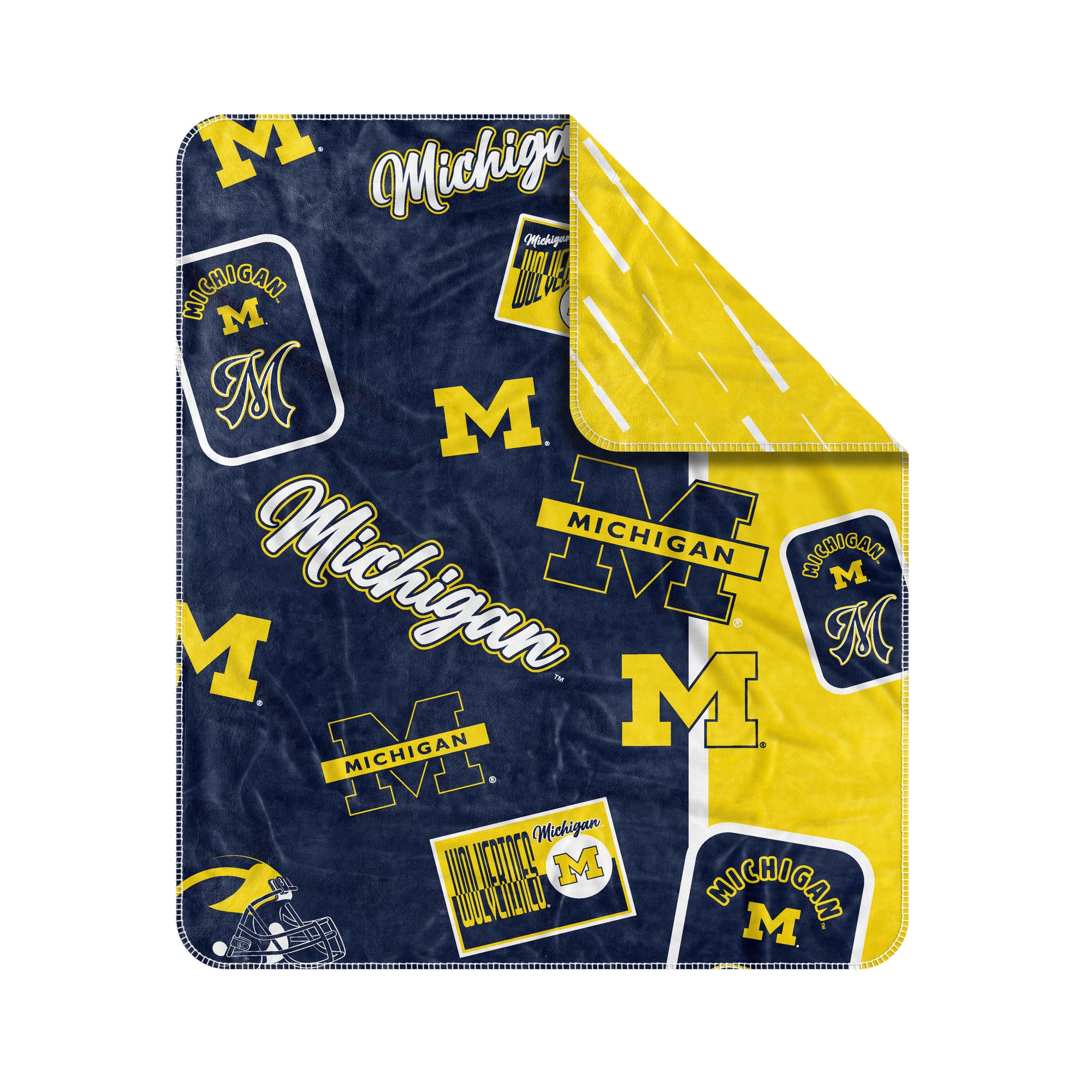 Couverture jetée Logo Brands Michigan Wolverines 50 po x 60 po Dream Weave