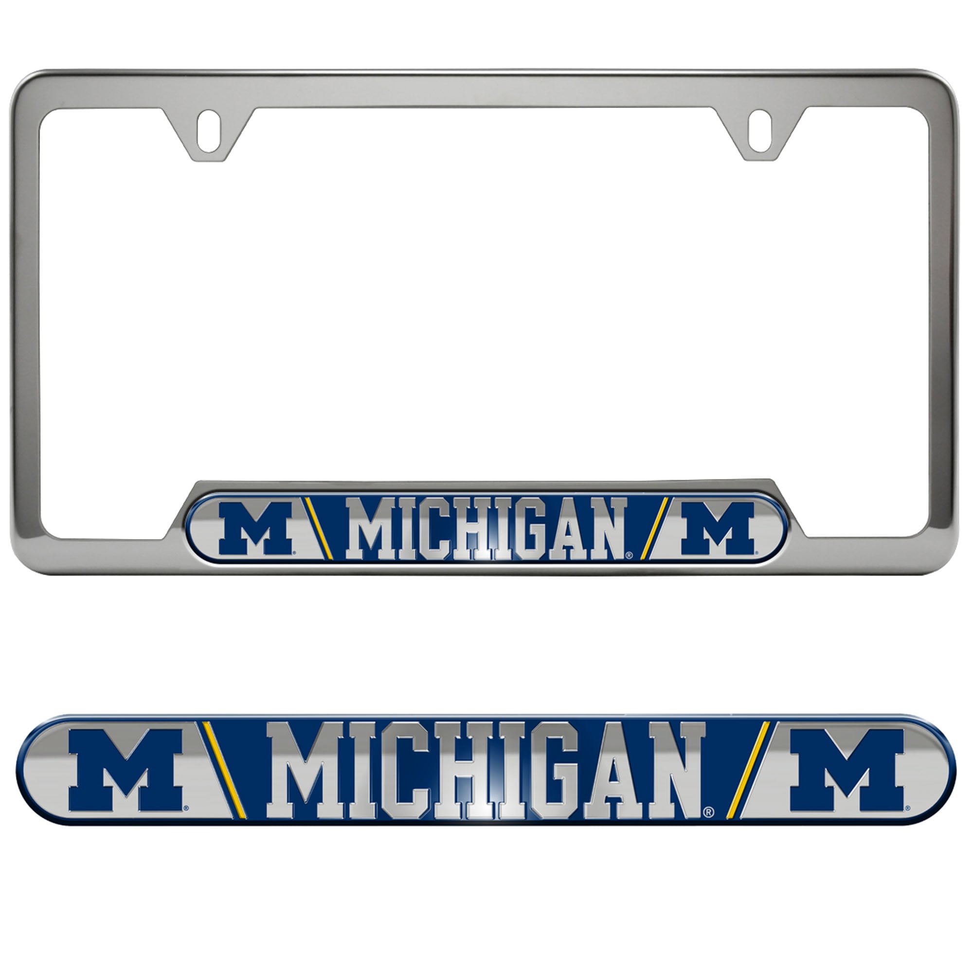 Logo Brands  Michigan Wolverines Embossed License Plate Frame