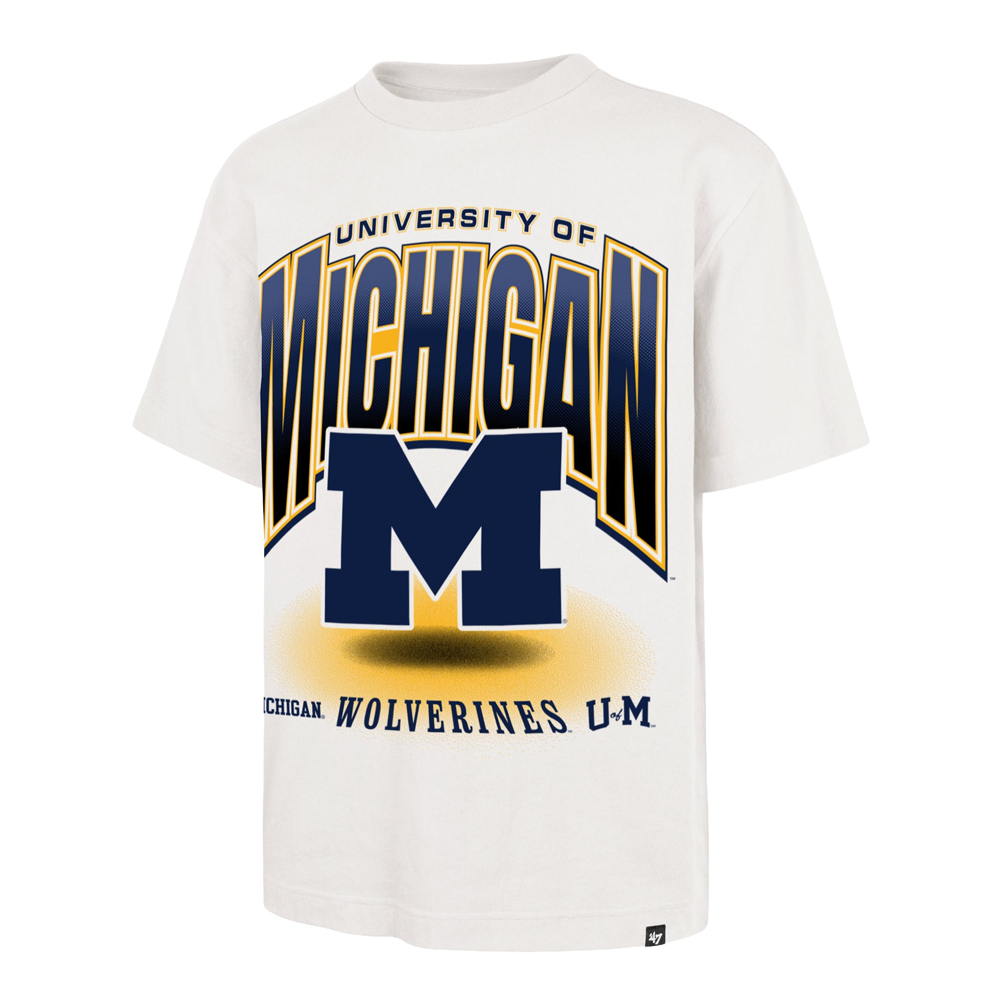 Men's '47 Cream Michigan Wolverines Team Flex Foundation T-Shirt