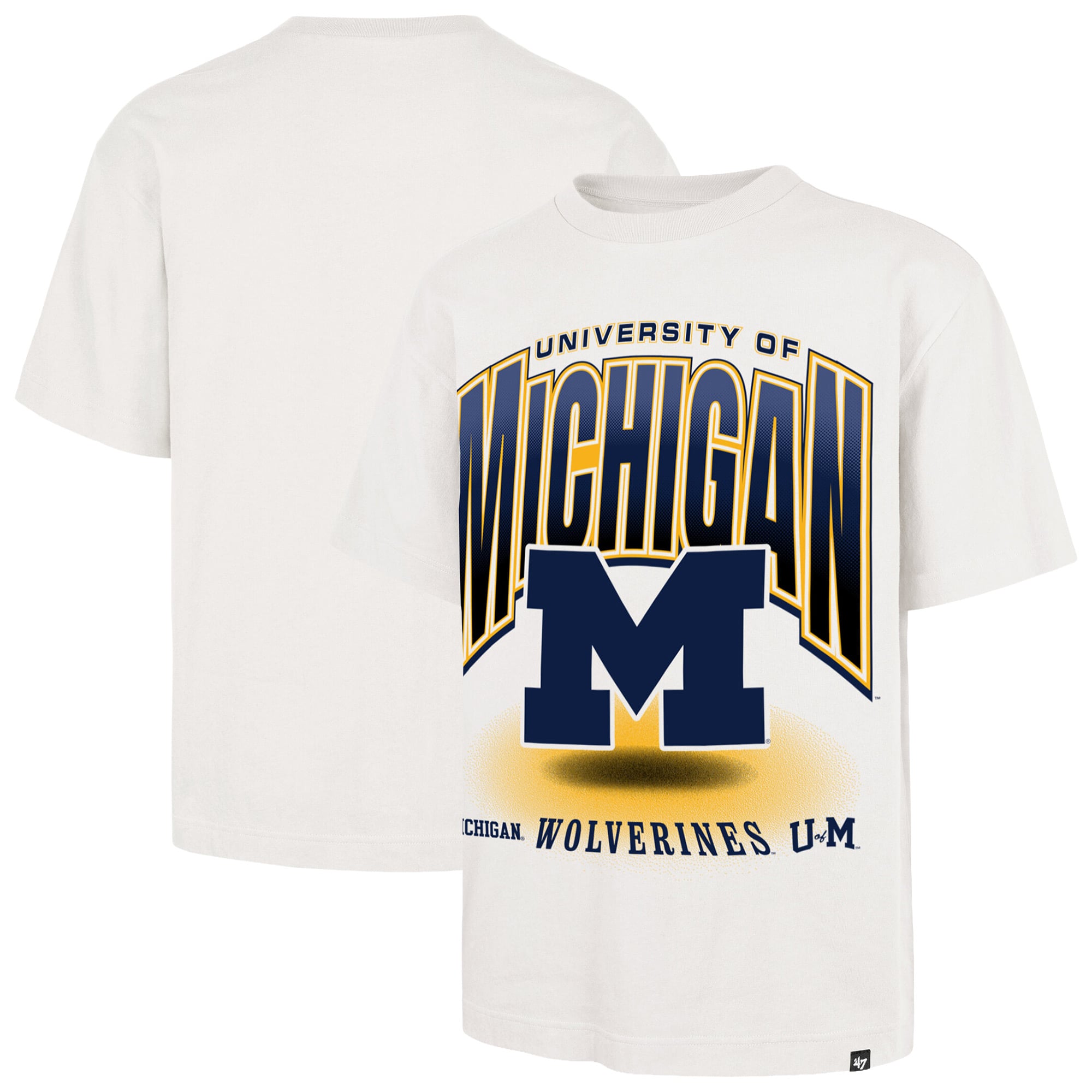 Men's '47 Cream Michigan Wolverines Team Flex Foundation T-Shirt